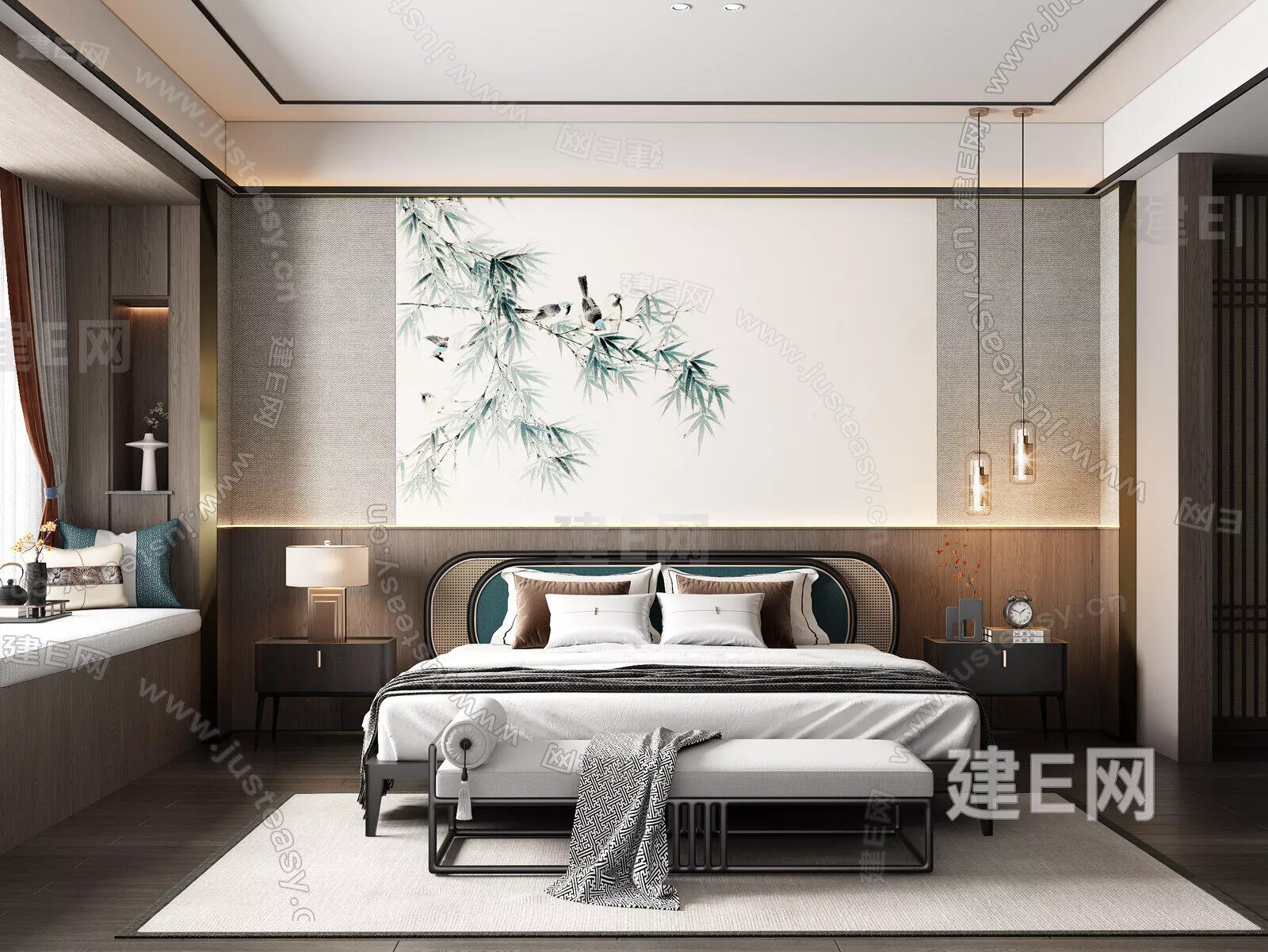 CHINESE BEDROOM - SKETCHUP 3D SCENE - ENSCAPE - 114443896