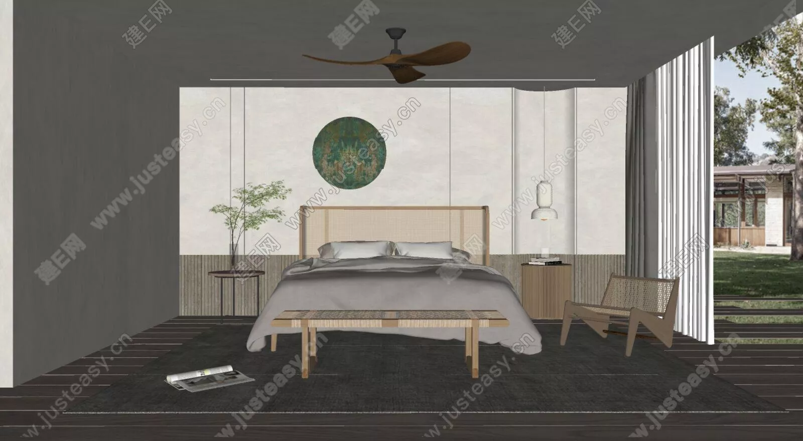 CHINESE BEDROOM - SKETCHUP 3D SCENE - ENSCAPE - 115164427