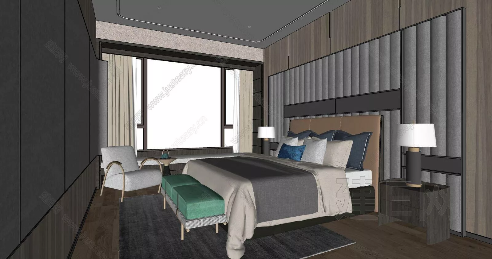 CHINESE BEDROOM - SKETCHUP 3D SCENE - ENSCAPE - 116540201