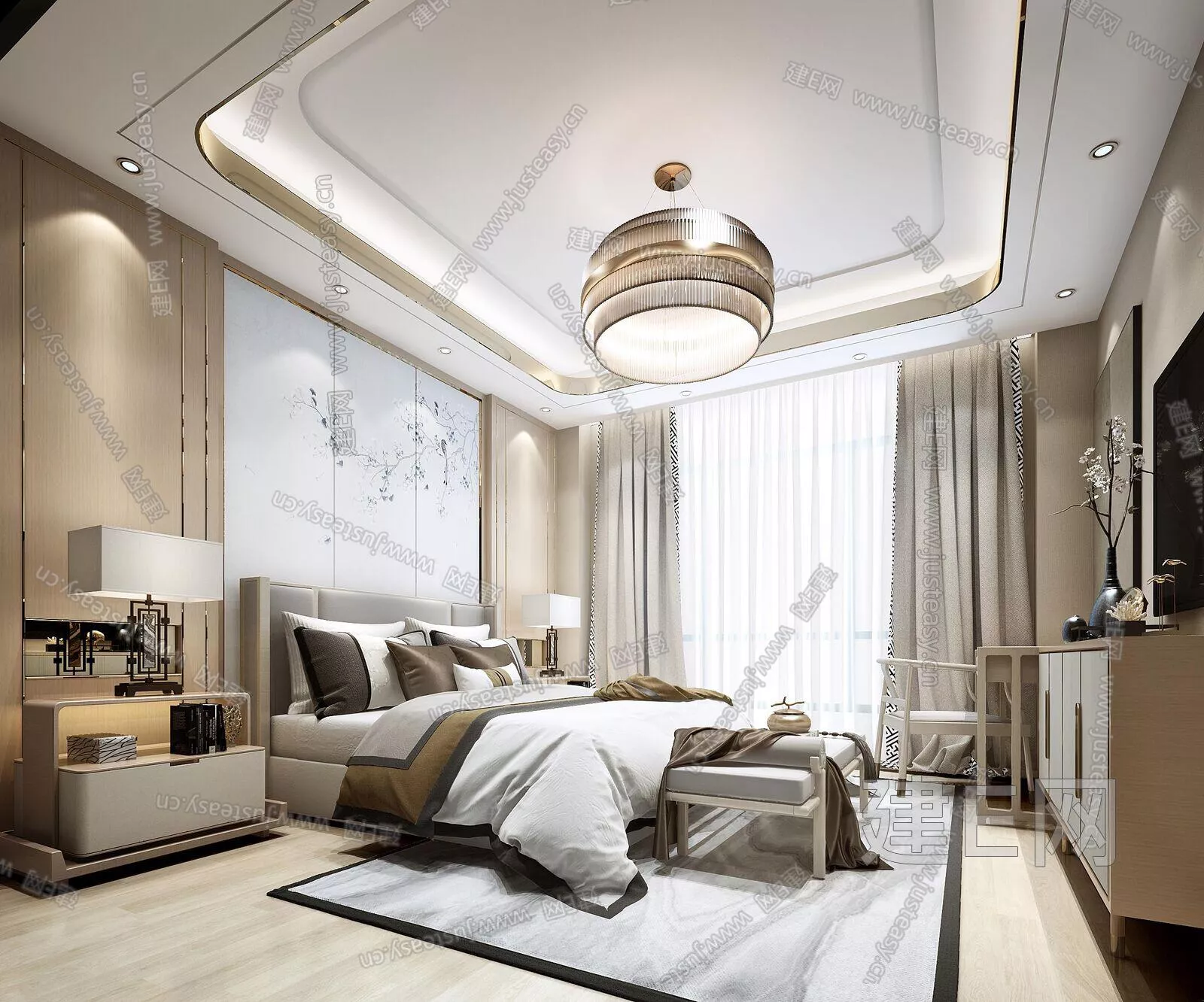 CHINESE BEDROOM - SKETCHUP 3D SCENE - VRAY - 103957762