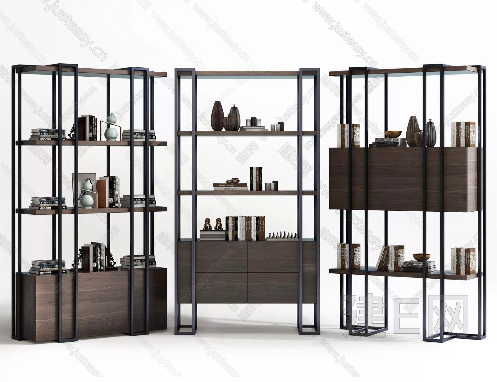 CHINESE BOOKCASE - SKETCHUP 3D MODEL - ENSCAPE - 112020908