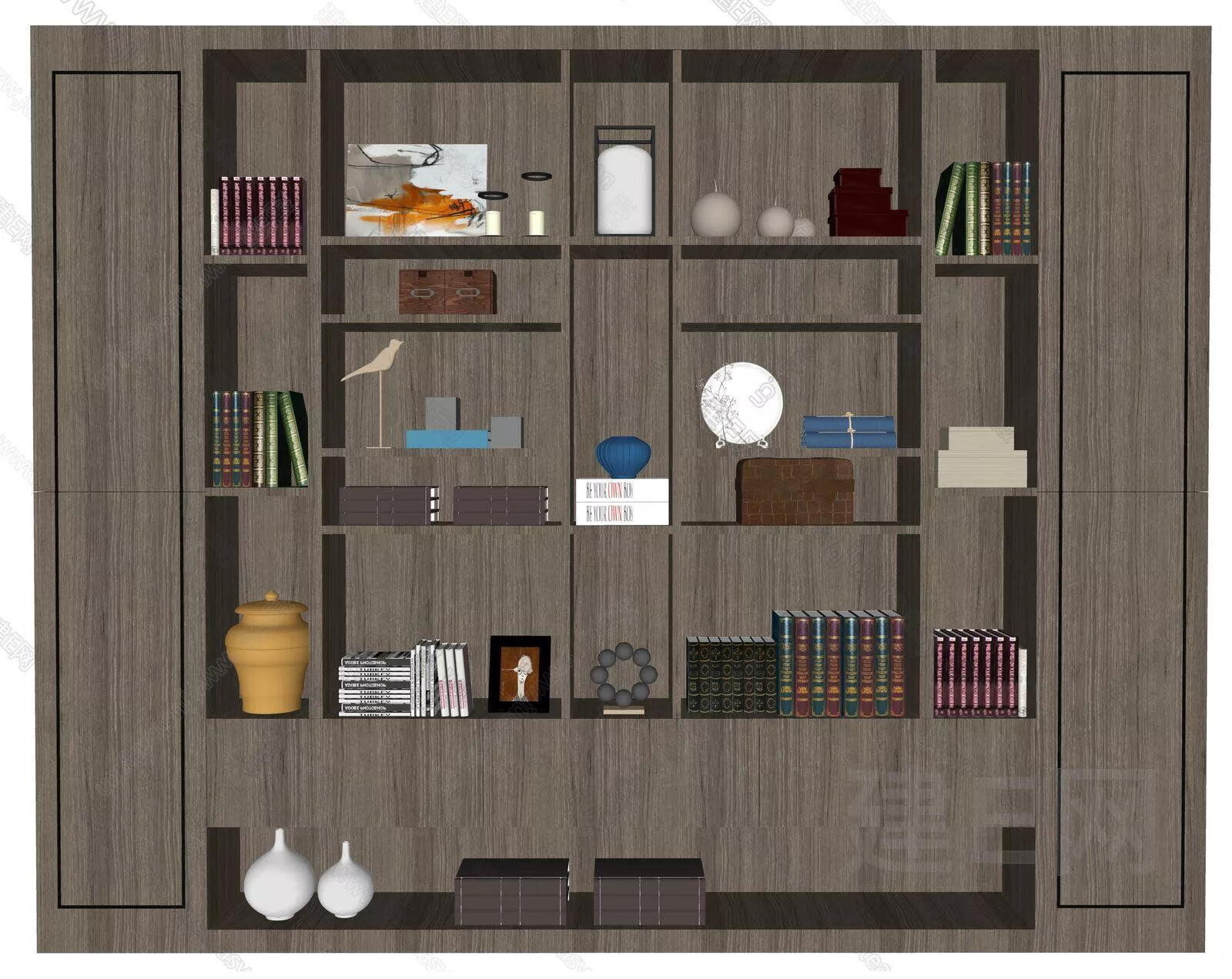 CHINESE BOOKCASE - SKETCHUP 3D MODEL - ENSCAPE - 112542067