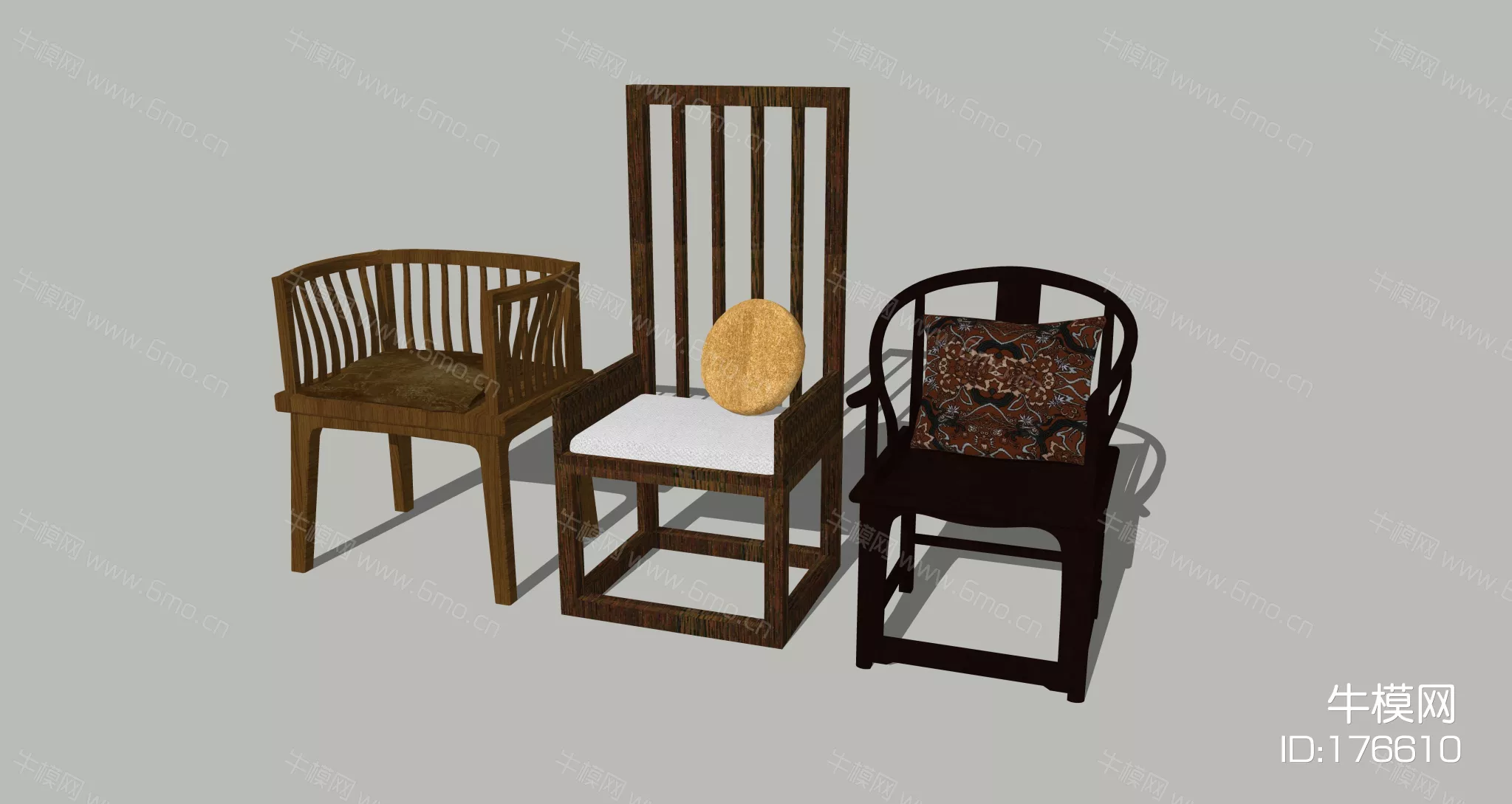 CHINESE CHAIRS - SKETCHUP 3D MODEL - ENSCAPE - 176610