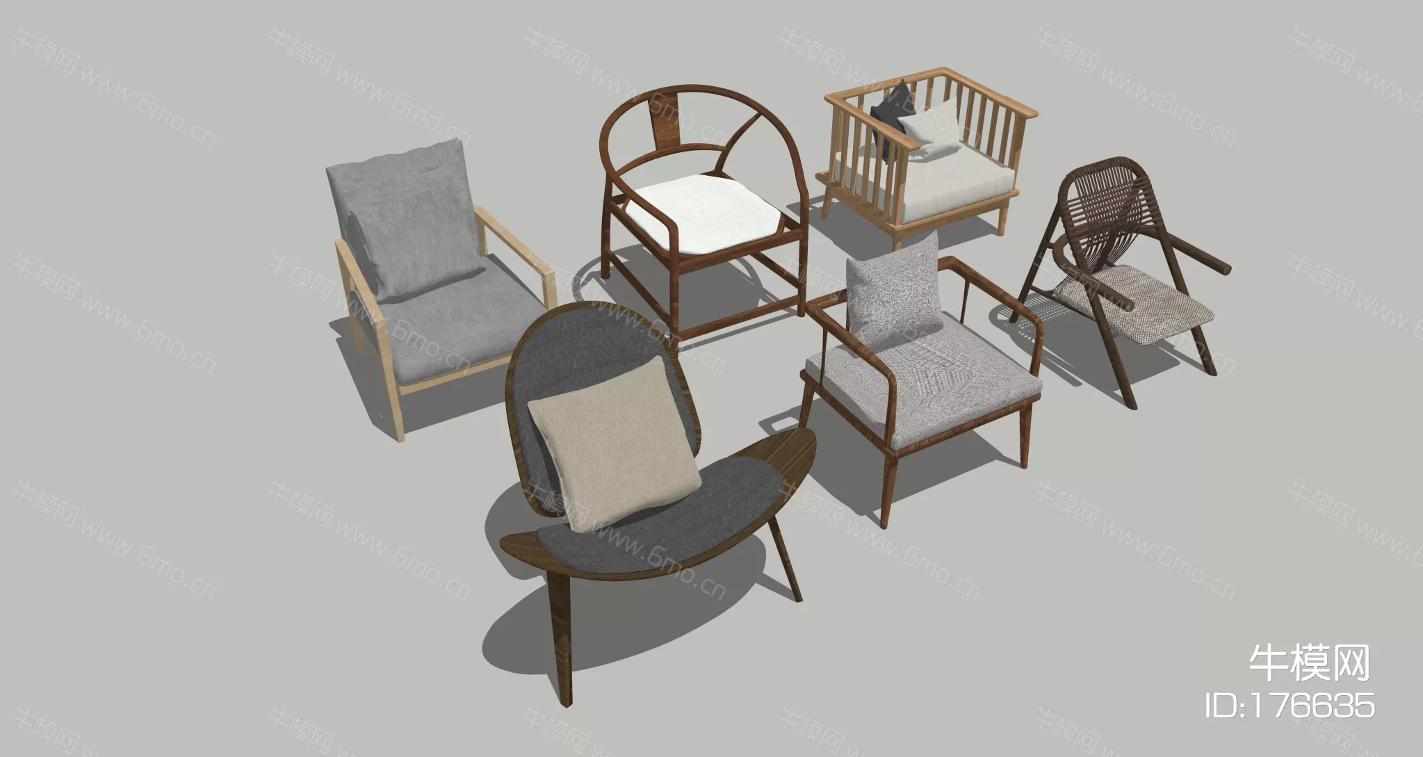 CHINESE CHAIRS - SKETCHUP 3D MODEL - ENSCAPE - 176635