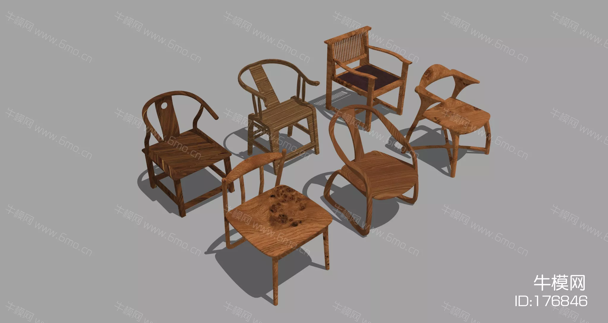 CHINESE CHAIRS - SKETCHUP 3D MODEL - ENSCAPE - 176846