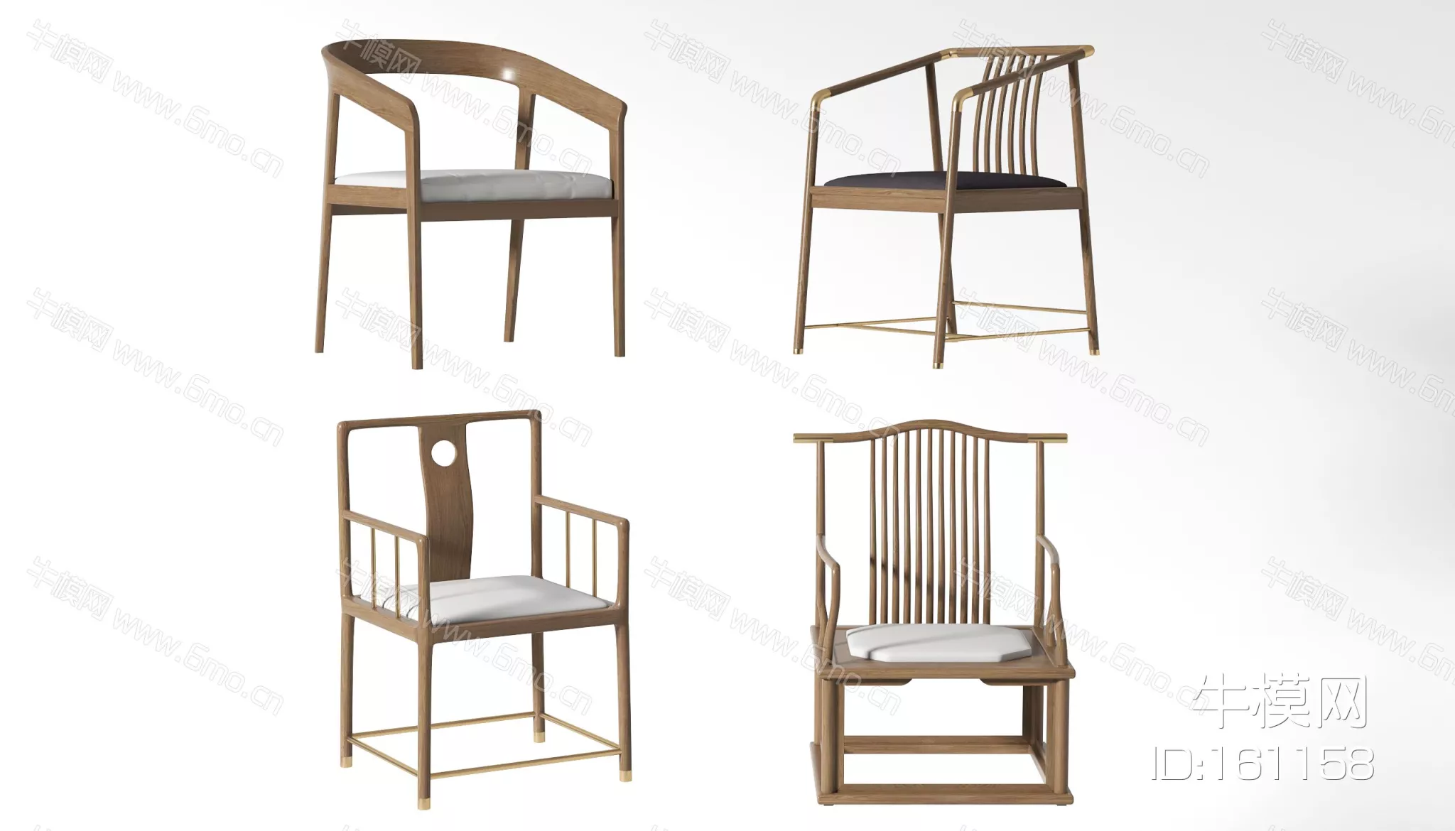 CHINESE CHAIRS - SKETCHUP 3D MODEL - VRAY - 161158