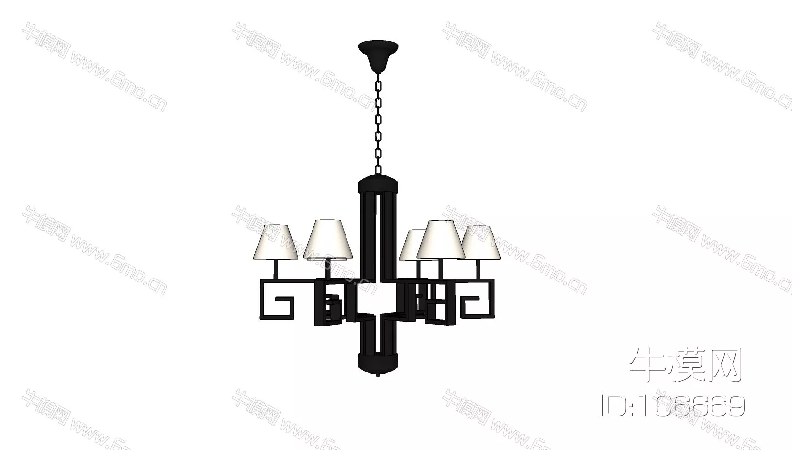 CHINESE CHANDELIER - SKETCHUP 3D MODEL - ENSCAPE - 106669