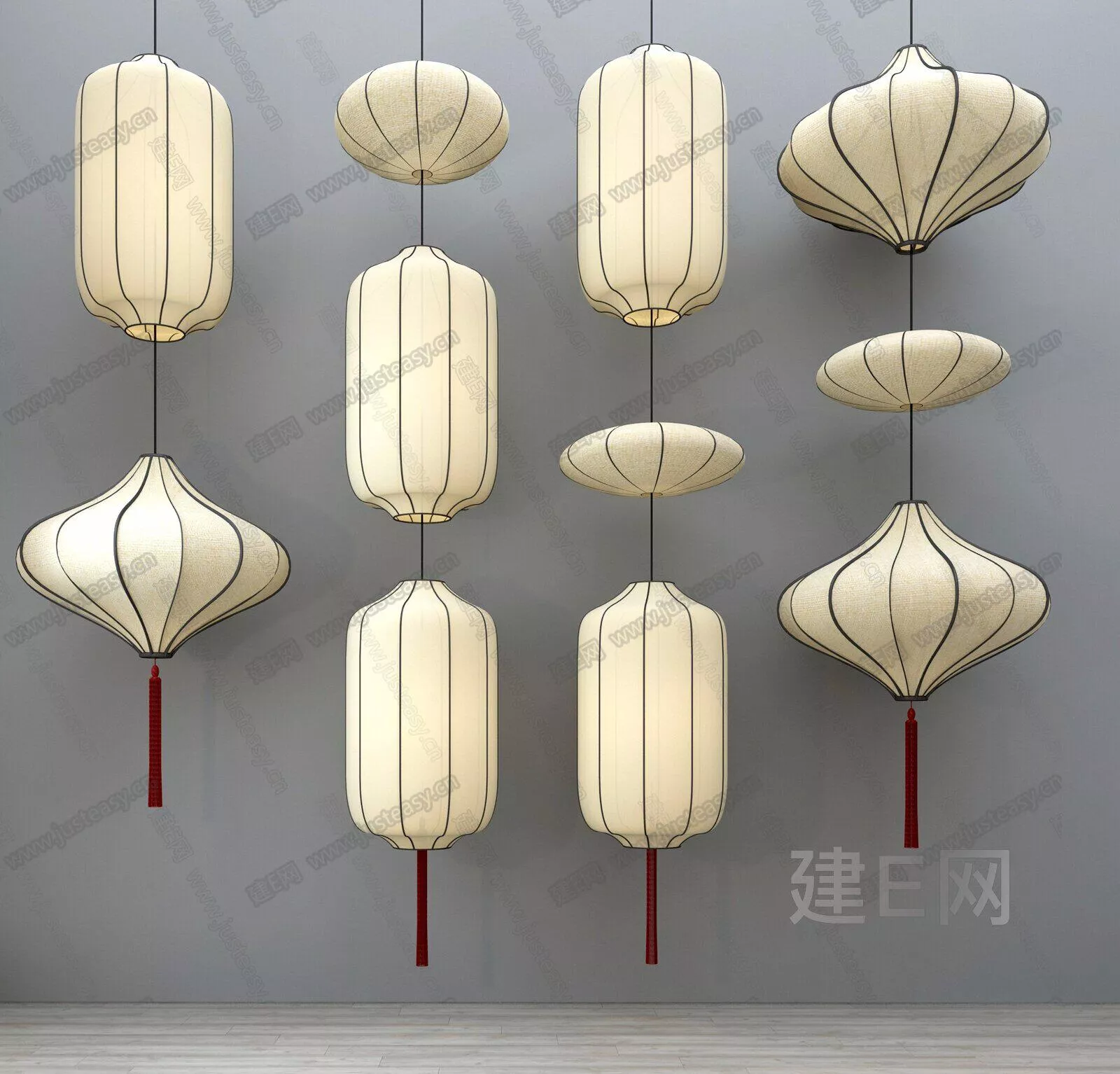 CHINESE CHANDELIER - SKETCHUP 3D MODEL - ENSCAPE - 112282981