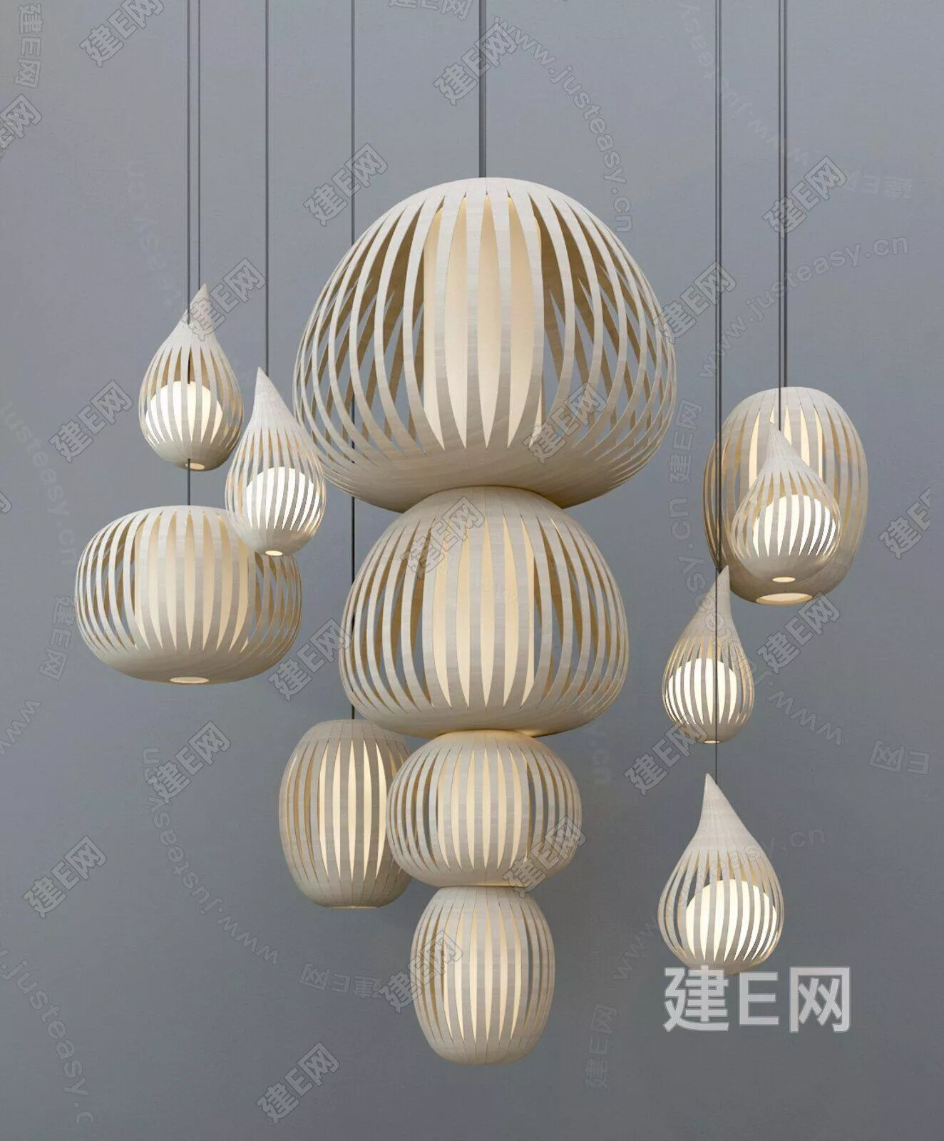 CHINESE CHANDELIER - SKETCHUP 3D MODEL - ENSCAPE - 112283029