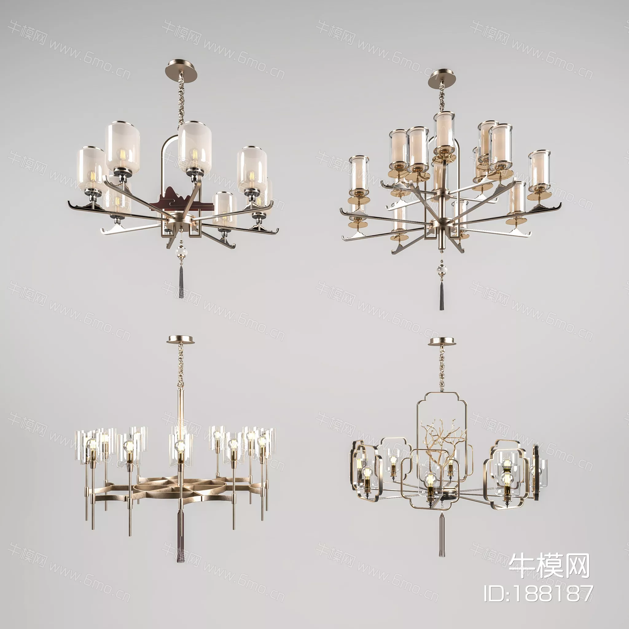 CHINESE CHANDELIER - SKETCHUP 3D MODEL - ENSCAPE - 188187