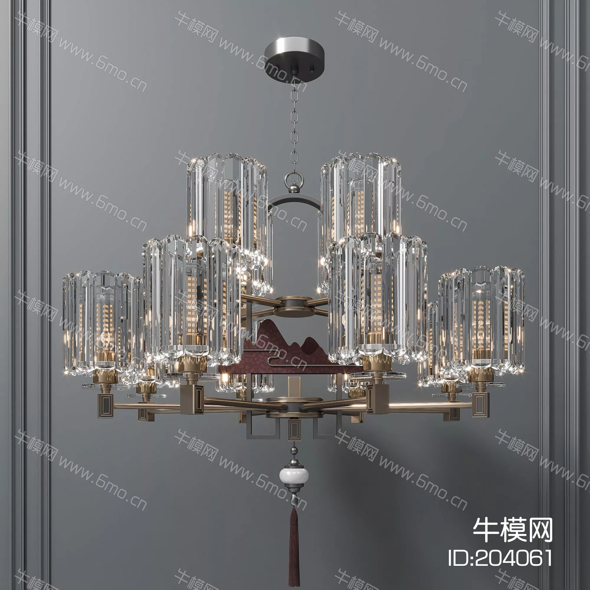 CHINESE CHANDELIER - SKETCHUP 3D MODEL - ENSCAPE - 204061