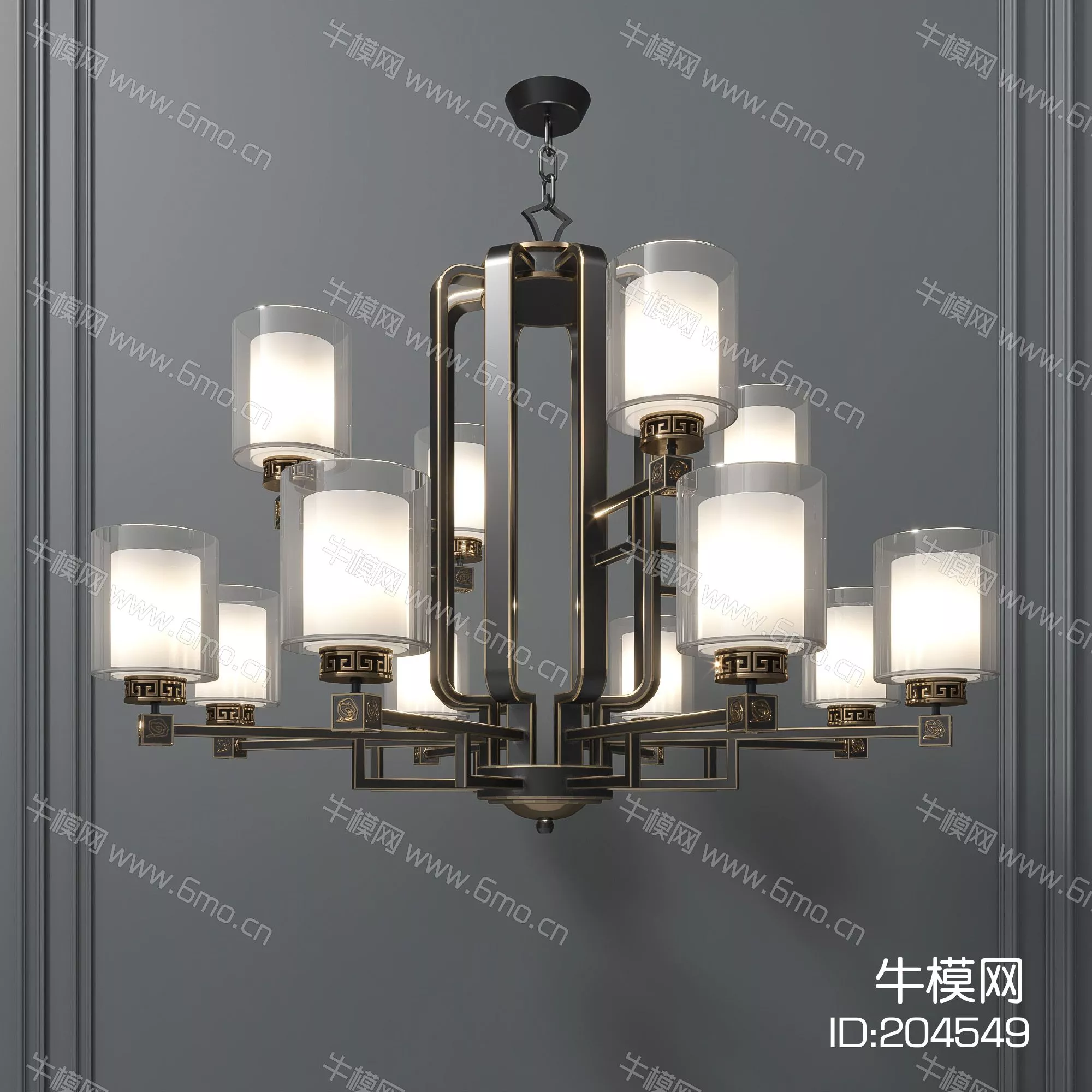 CHINESE CHANDELIER - SKETCHUP 3D MODEL - ENSCAPE - 204549