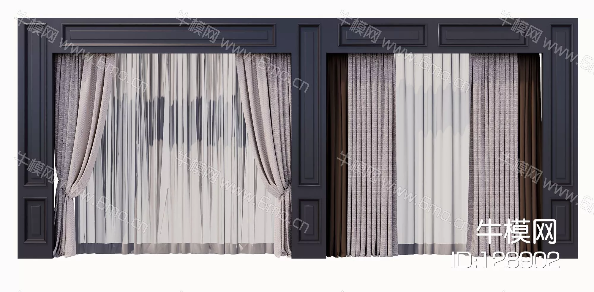 CHINESE CURTAIN - SKETCHUP 3D MODEL - ENSCAPE - 128902