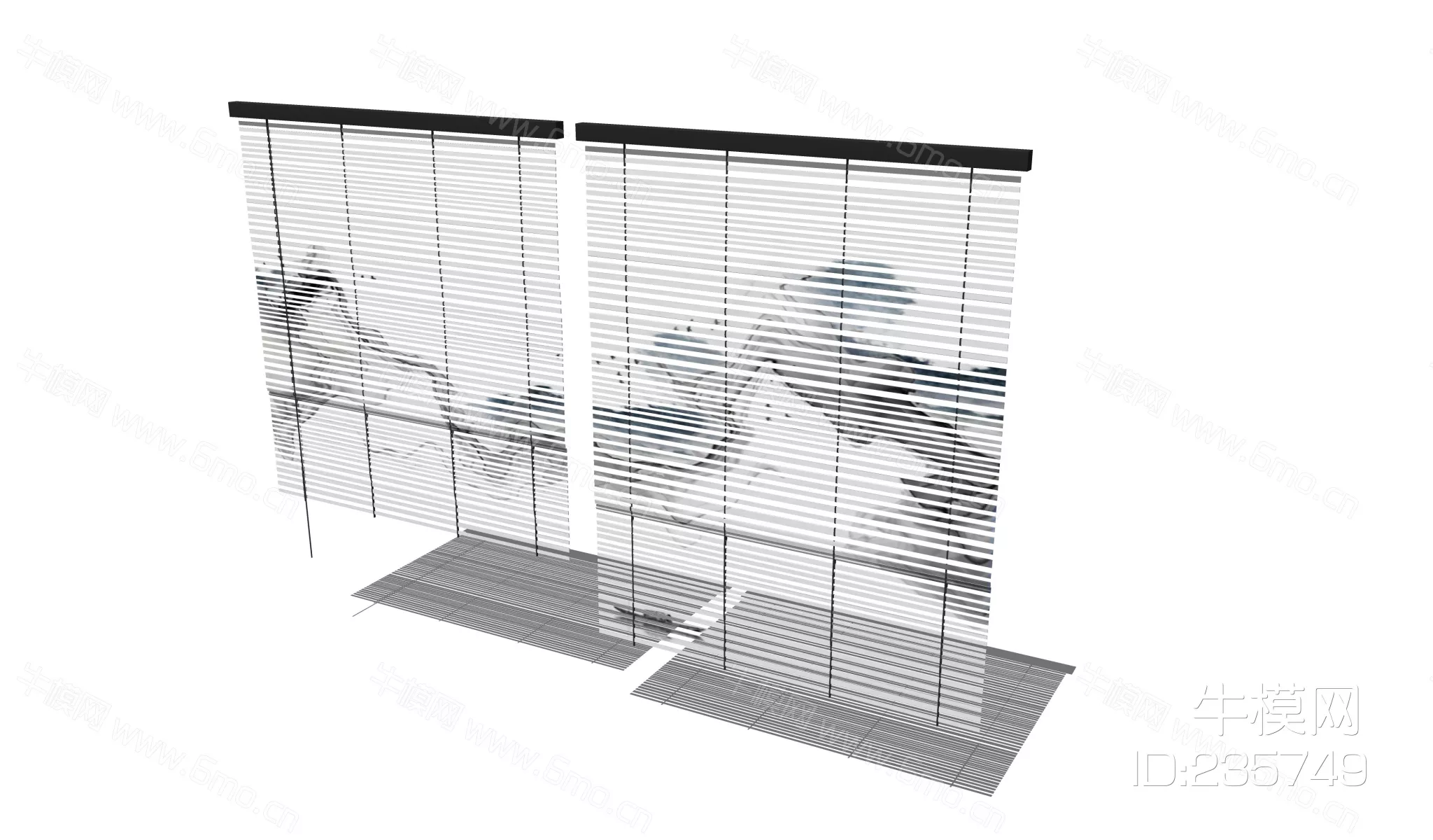 CHINESE CURTAIN - SKETCHUP 3D MODEL - ENSCAPE - 235749