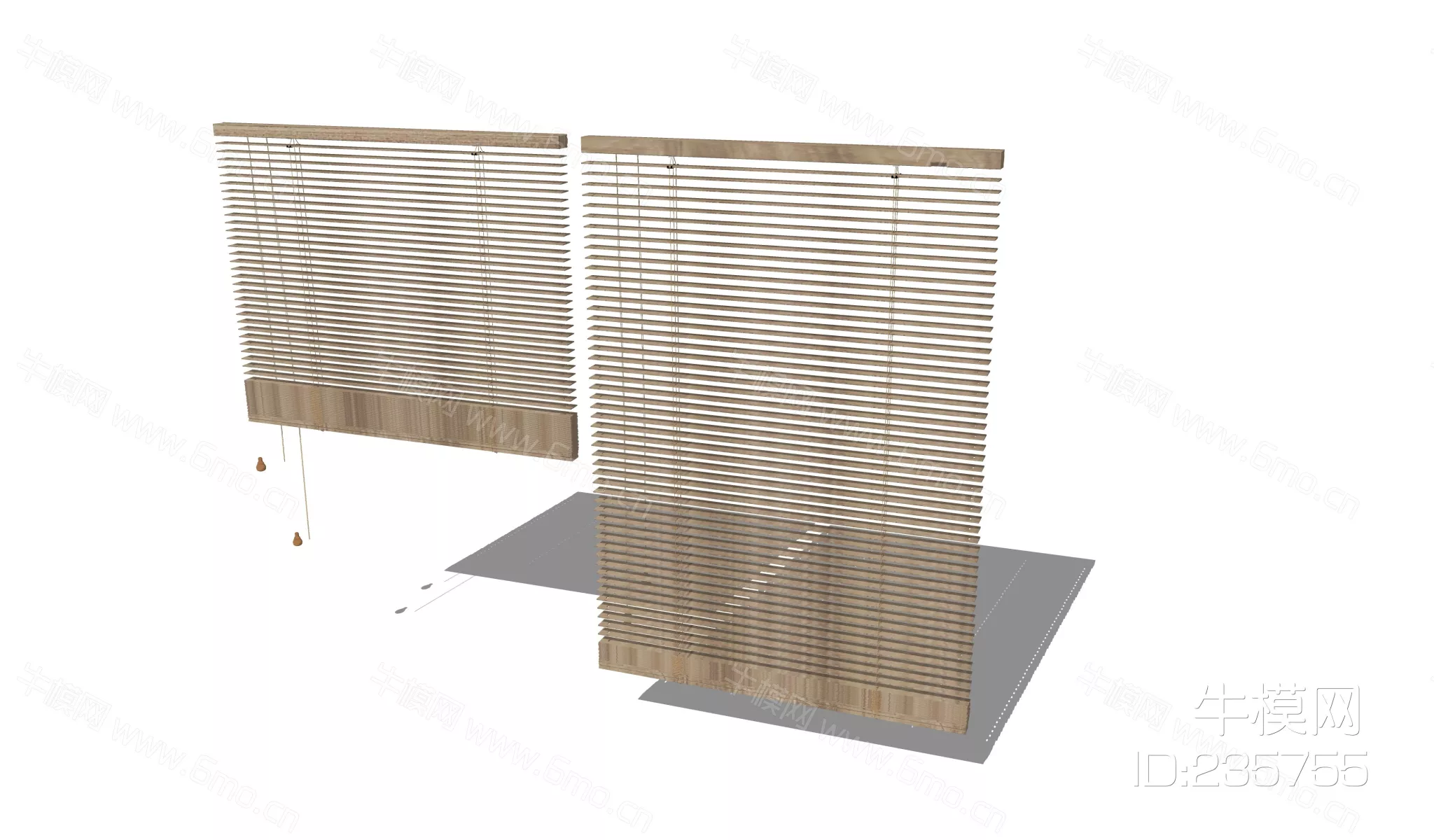 CHINESE CURTAIN - SKETCHUP 3D MODEL - ENSCAPE - 235755