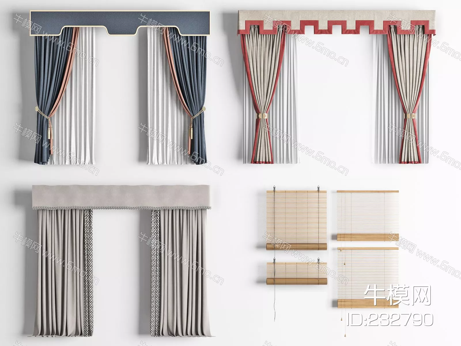CHINESE CURTAIN - SKETCHUP 3D MODEL - VRAY - 232790