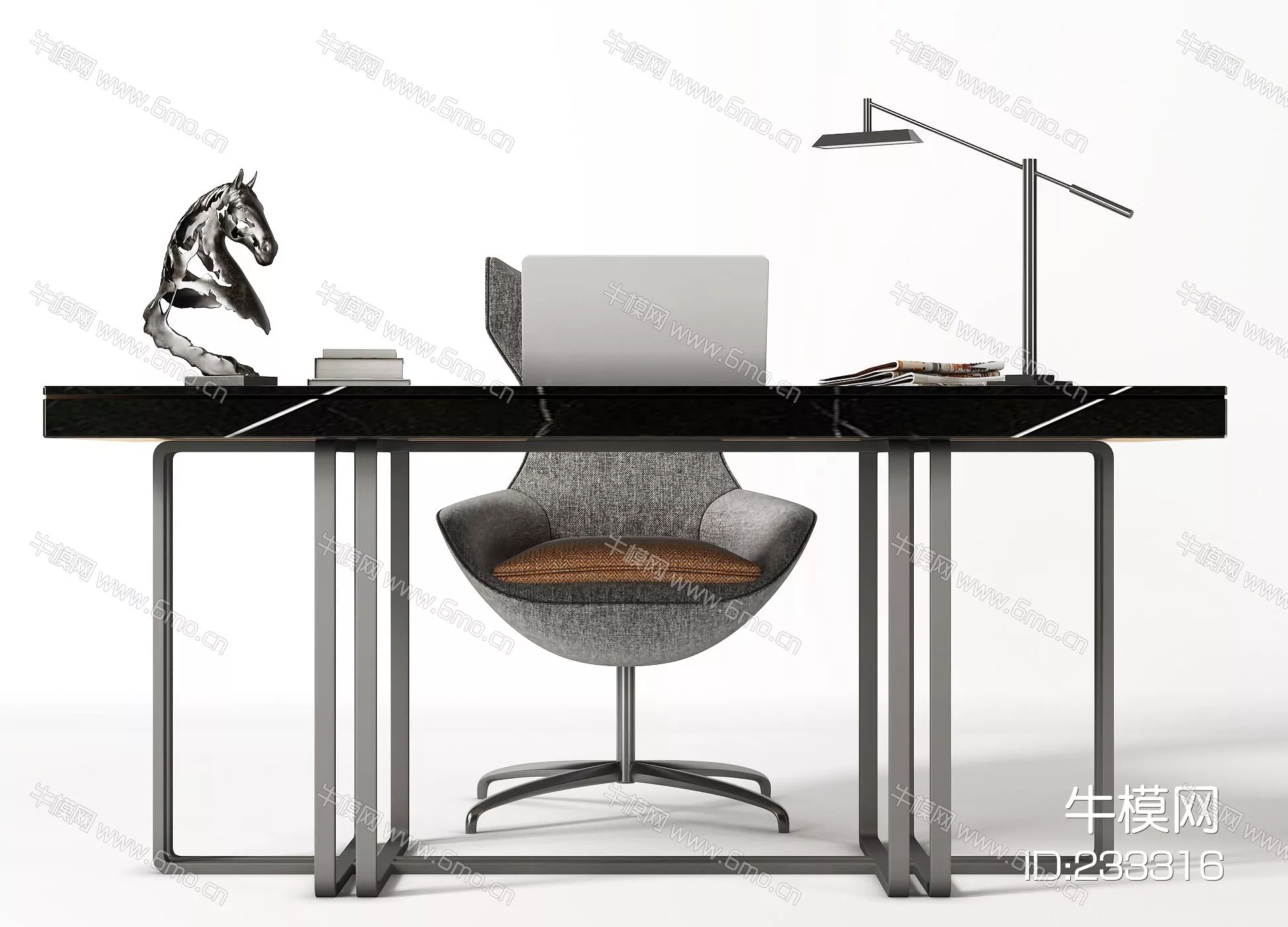 CHINESE DESK - SKETCHUP 3D MODEL - VRAY - 233316