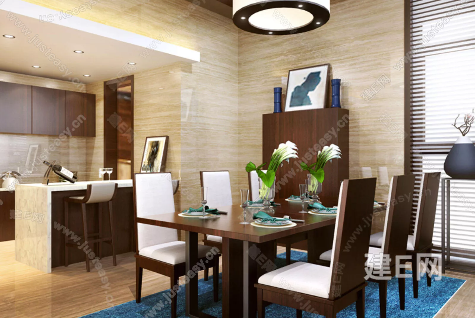 CHINESE DINING ROOM - SKETCHUP 3D SCENE - ENSCAPE - 112872736