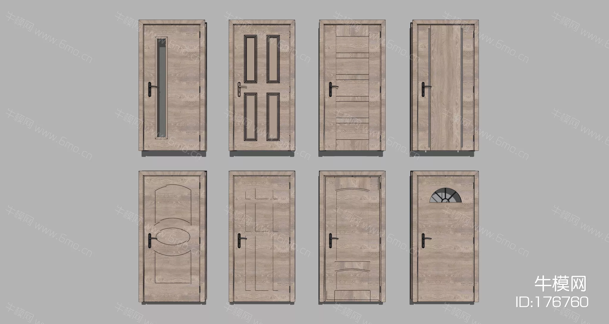 CHINESE DOOR AND WINDOWS - SKETCHUP 3D MODEL - ENSCAPE - 176760