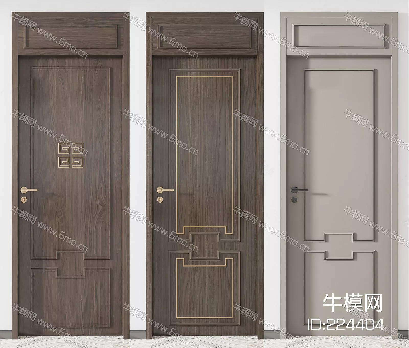 CHINESE DOOR AND WINDOWS - SKETCHUP 3D MODEL - ENSCAPE - 224404