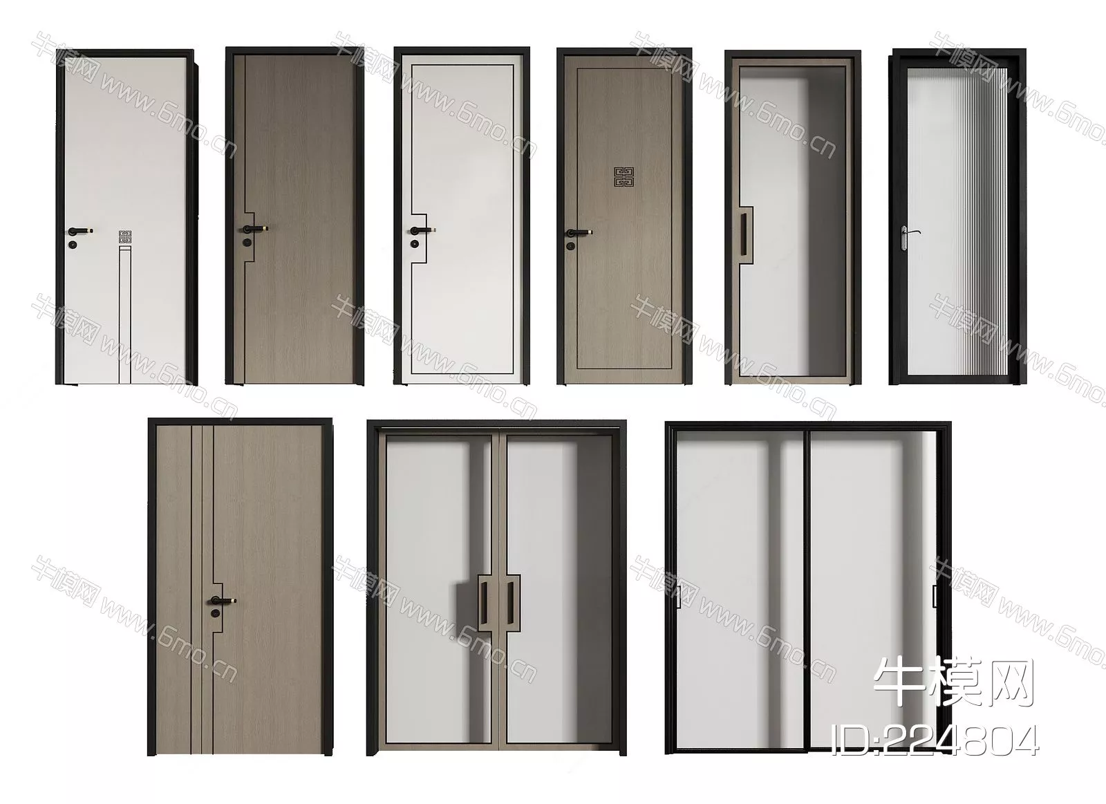 CHINESE DOOR AND WINDOWS - SKETCHUP 3D MODEL - ENSCAPE - 224804