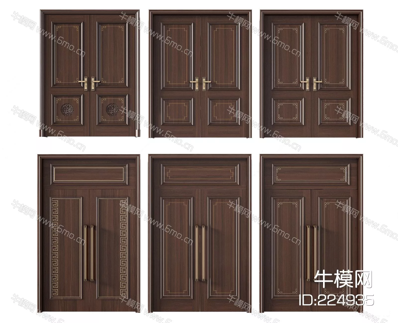 CHINESE DOOR AND WINDOWS - SKETCHUP 3D MODEL - ENSCAPE - 224935