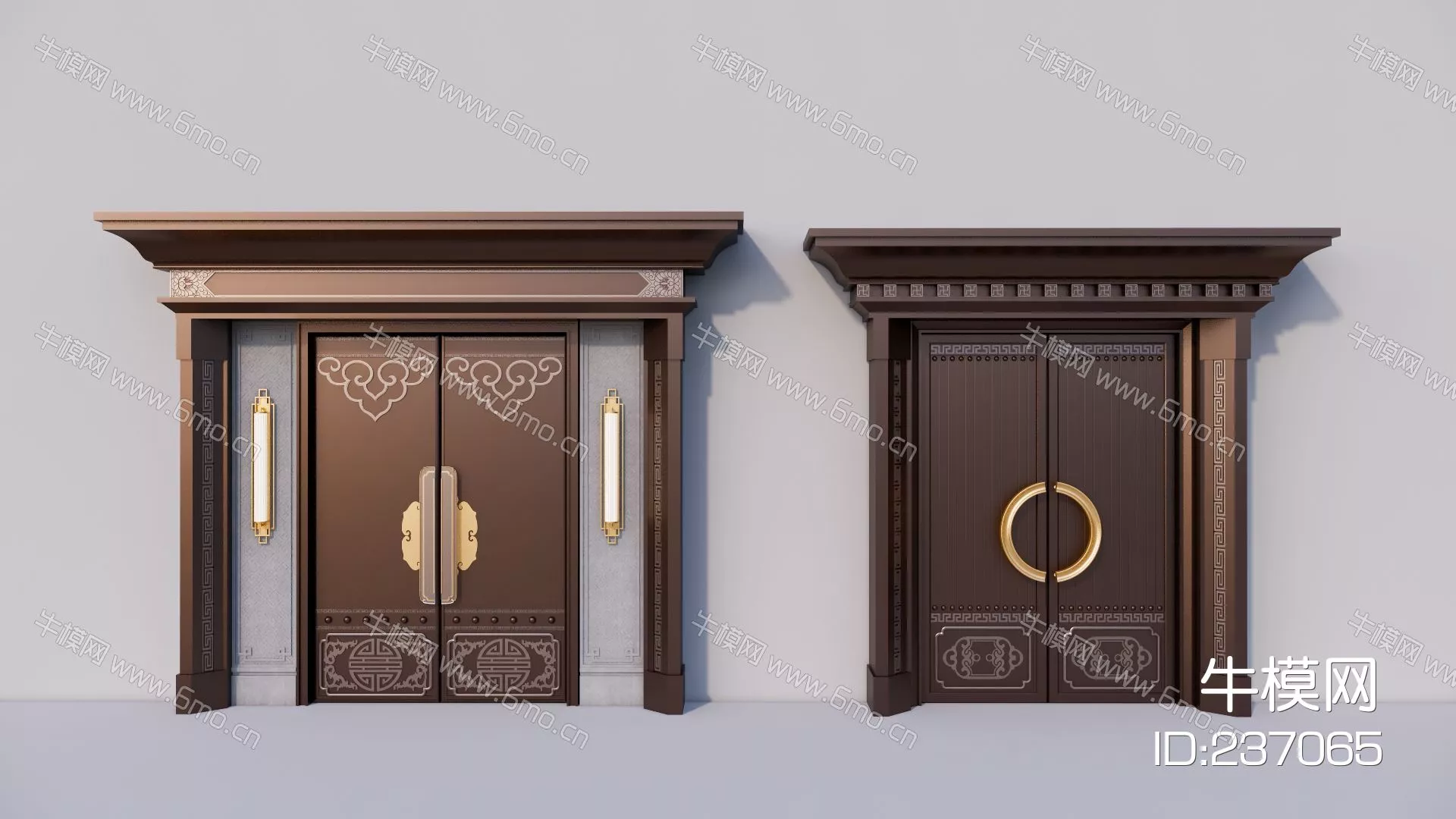 CHINESE DOOR AND WINDOWS - SKETCHUP 3D MODEL - ENSCAPE - 237065