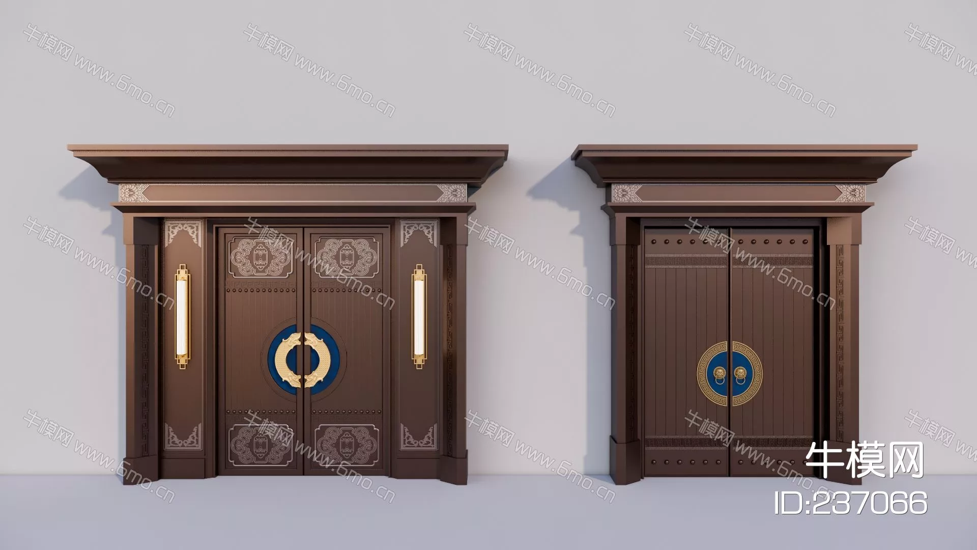 CHINESE DOOR AND WINDOWS - SKETCHUP 3D MODEL - ENSCAPE - 237066