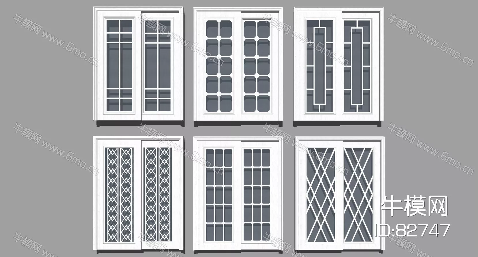 CHINESE DOOR AND WINDOWS - SKETCHUP 3D MODEL - ENSCAPE - 82747