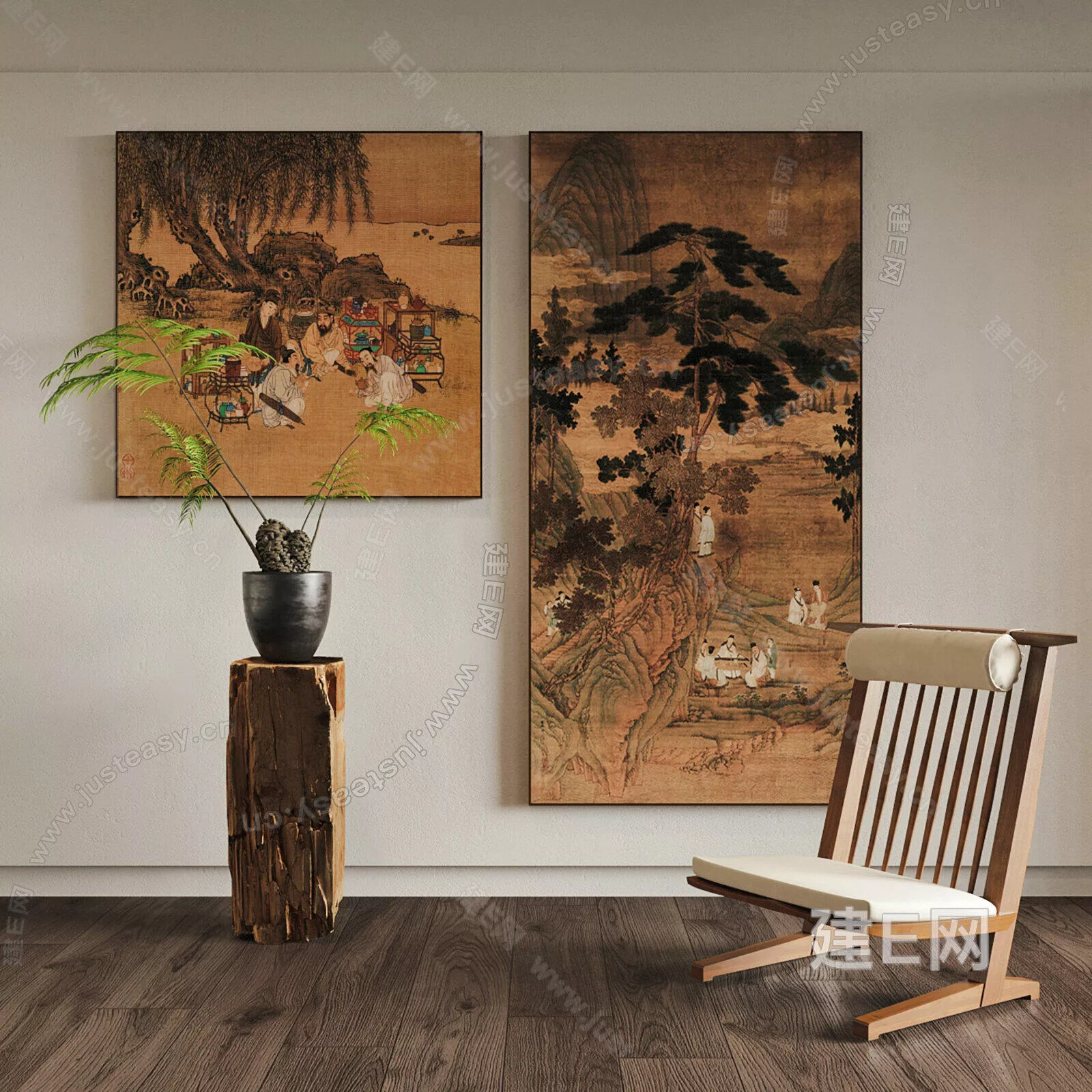 CHINESE HANGING PICTURE - SKETCHUP 3D MODEL - ENSCAPE - 114052470