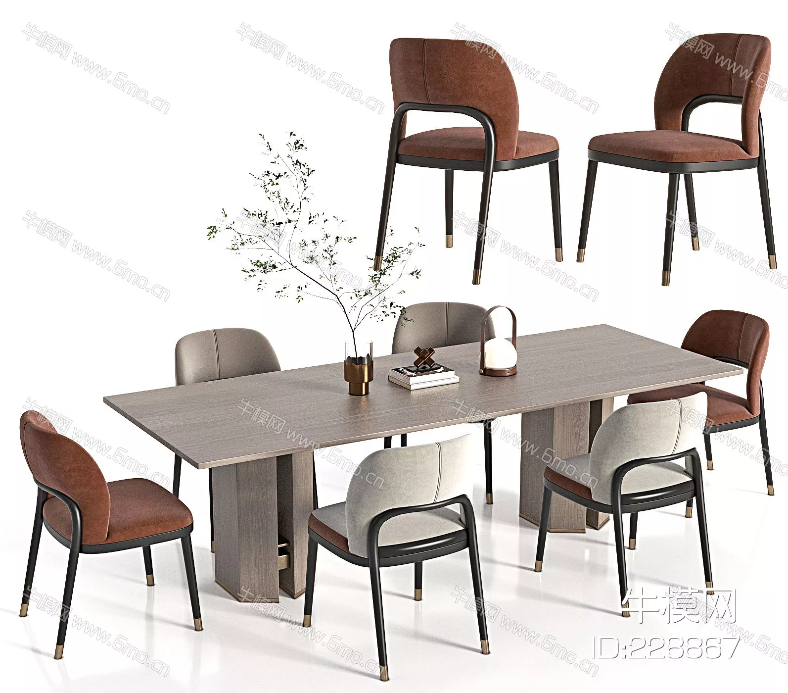 CHINESE LEISURE TABLE SET - SKETCHUP 3D MODEL - VRAY - 228867