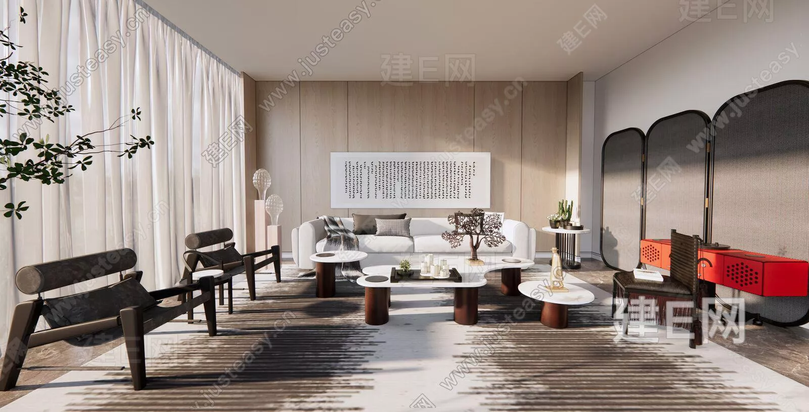 CHINESE LIVING ROOM - SKETCHUP 3D SCENE - ENSCAPE - 112935453