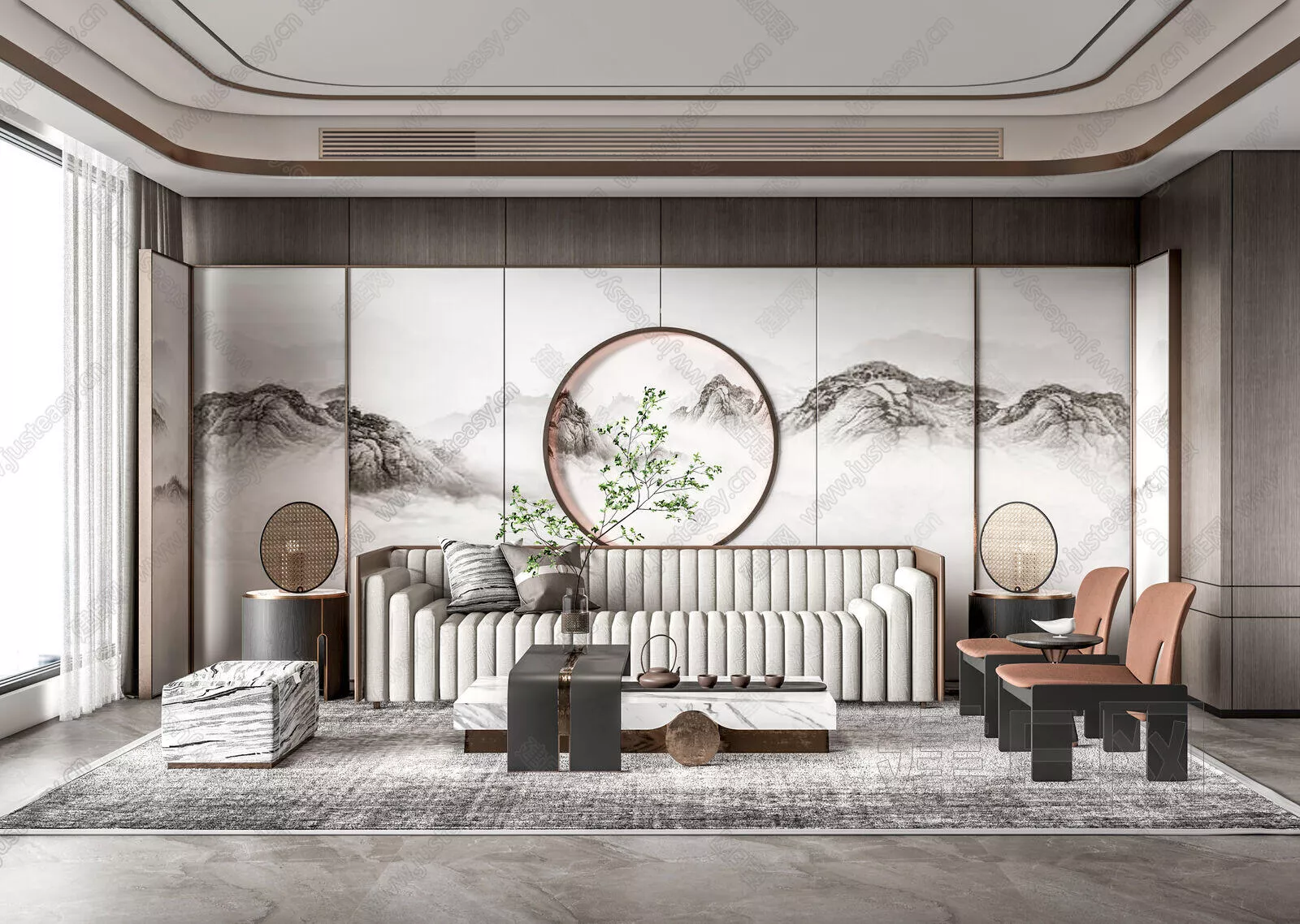 CHINESE LIVING ROOM - SKETCHUP 3D SCENE - ENSCAPE - 113525853