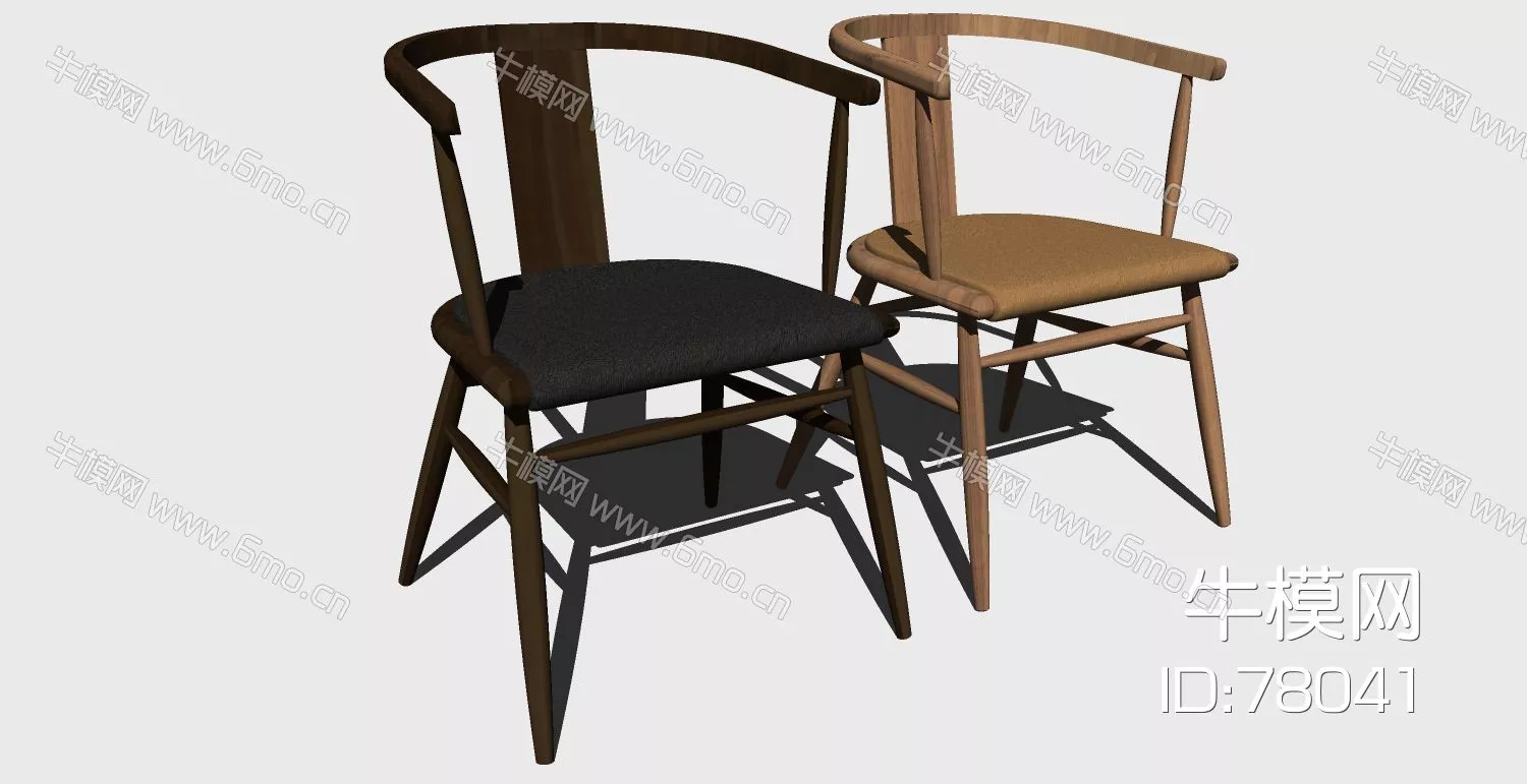 CHINESE LOUNGLE CHAIR - SKETCHUP 3D MODEL - ENSCAPE - 78041