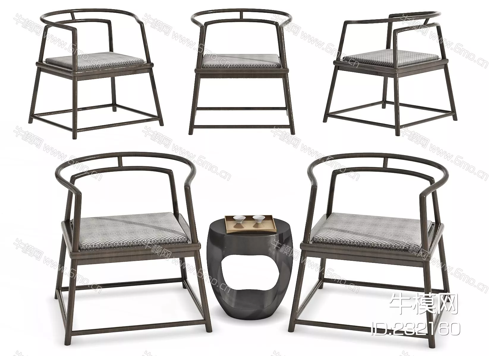 CHINESE LOUNGLE CHAIR - SKETCHUP 3D MODEL - VRAY - 232160