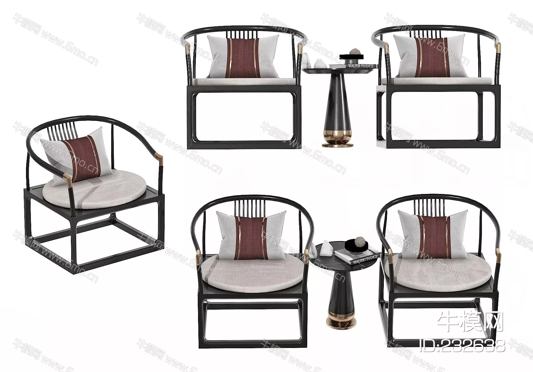 CHINESE LOUNGLE CHAIR - SKETCHUP 3D MODEL - VRAY - 232638