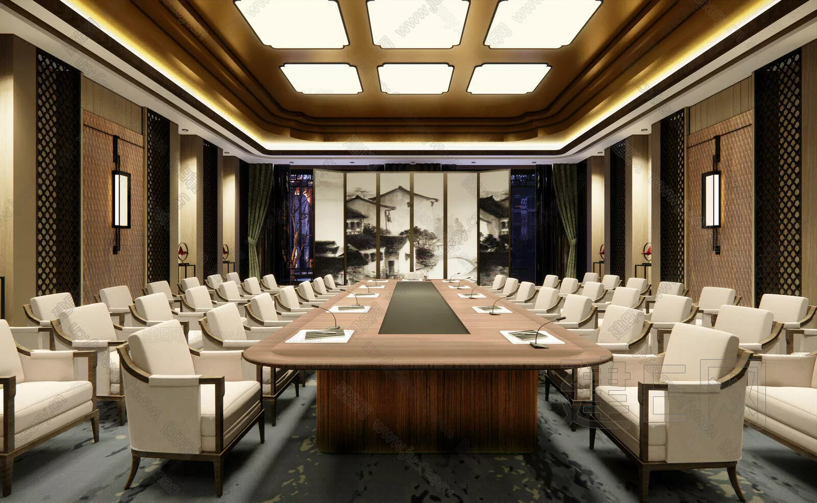 CHINESE MEETING ROOM - SKETCHUP 3D SCENE - ENSCAPE - 105792688