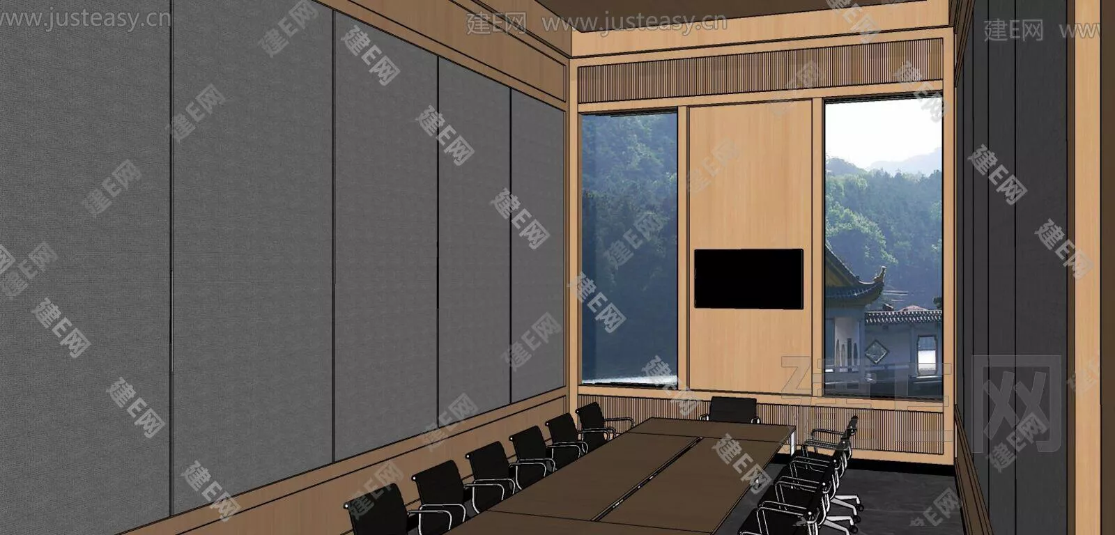 CHINESE MEETING ROOM - SKETCHUP 3D SCENE - ENSCAPE - 111165942