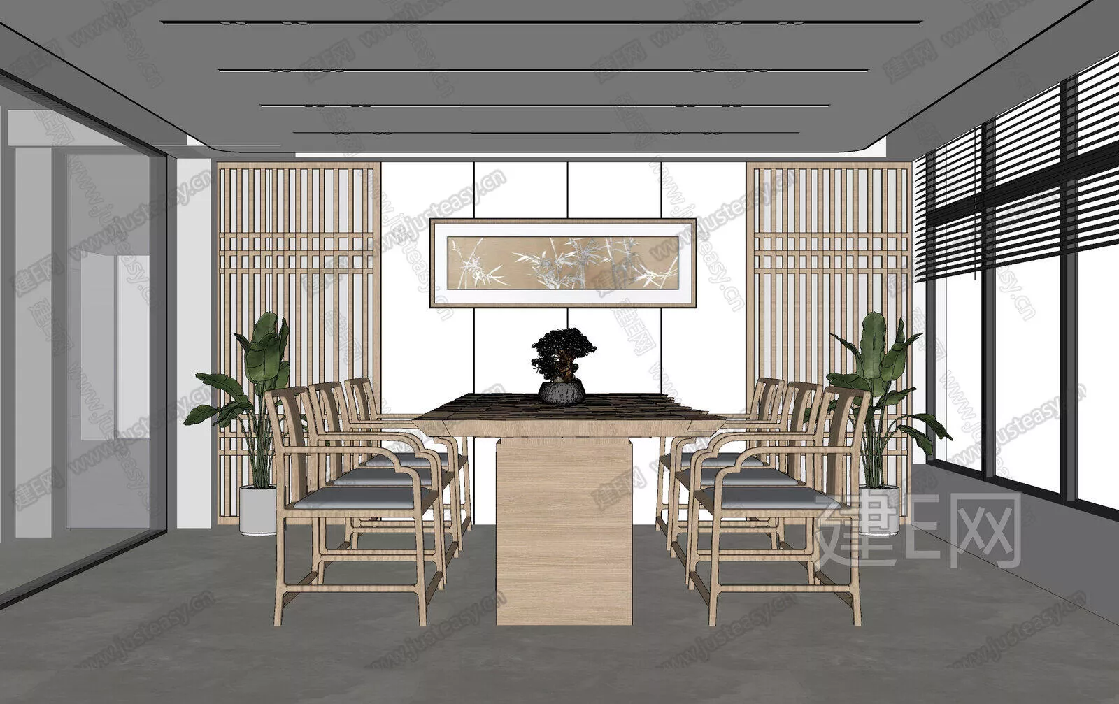CHINESE MEETING ROOM - SKETCHUP 3D SCENE - ENSCAPE - 112673878