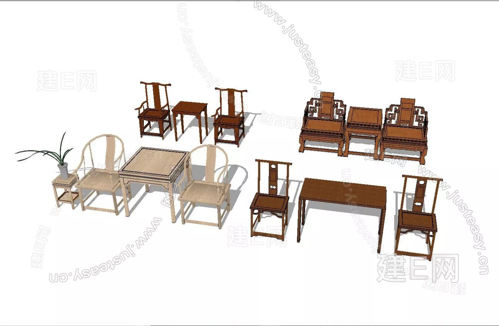 CHINESE OFFICE CHAIR - SKETCHUP 3D MODEL - ENSCAPE - 112476571