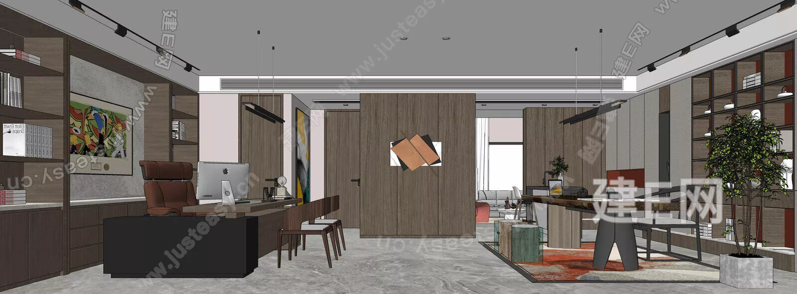 CHINESE OFFICE INTERIOR - SKETCHUP 3D MODEL - ENSCAPE - 115492044