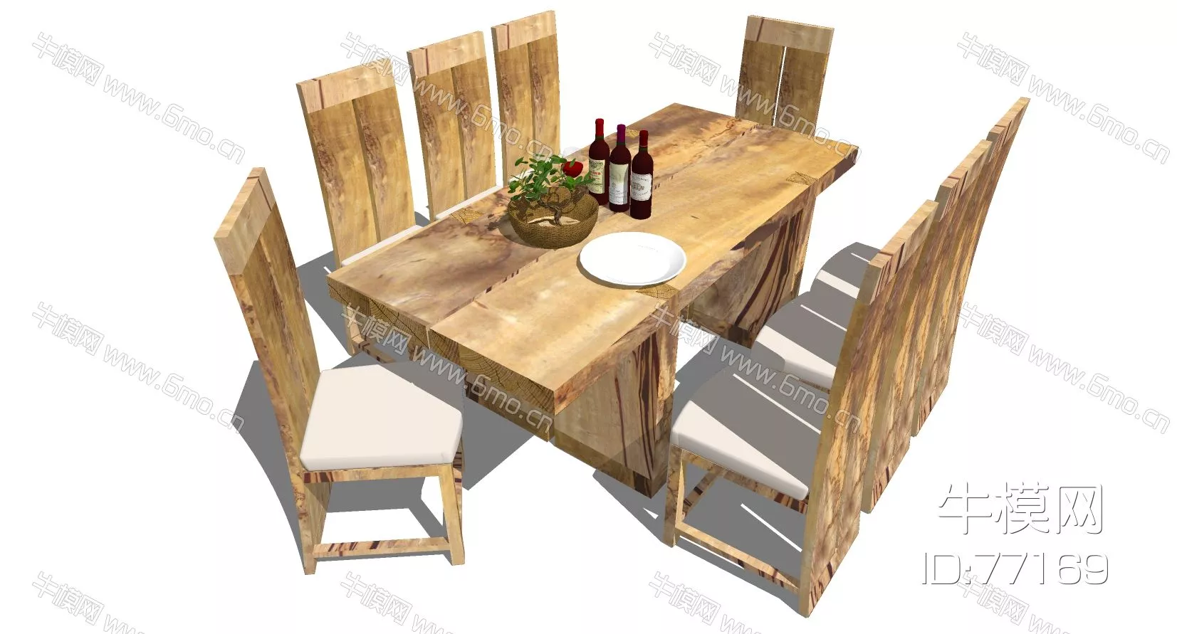 CHINESE OUTDOOR TABLE SET - SKETCHUP 3D MODEL - ENSCAPE - 77169