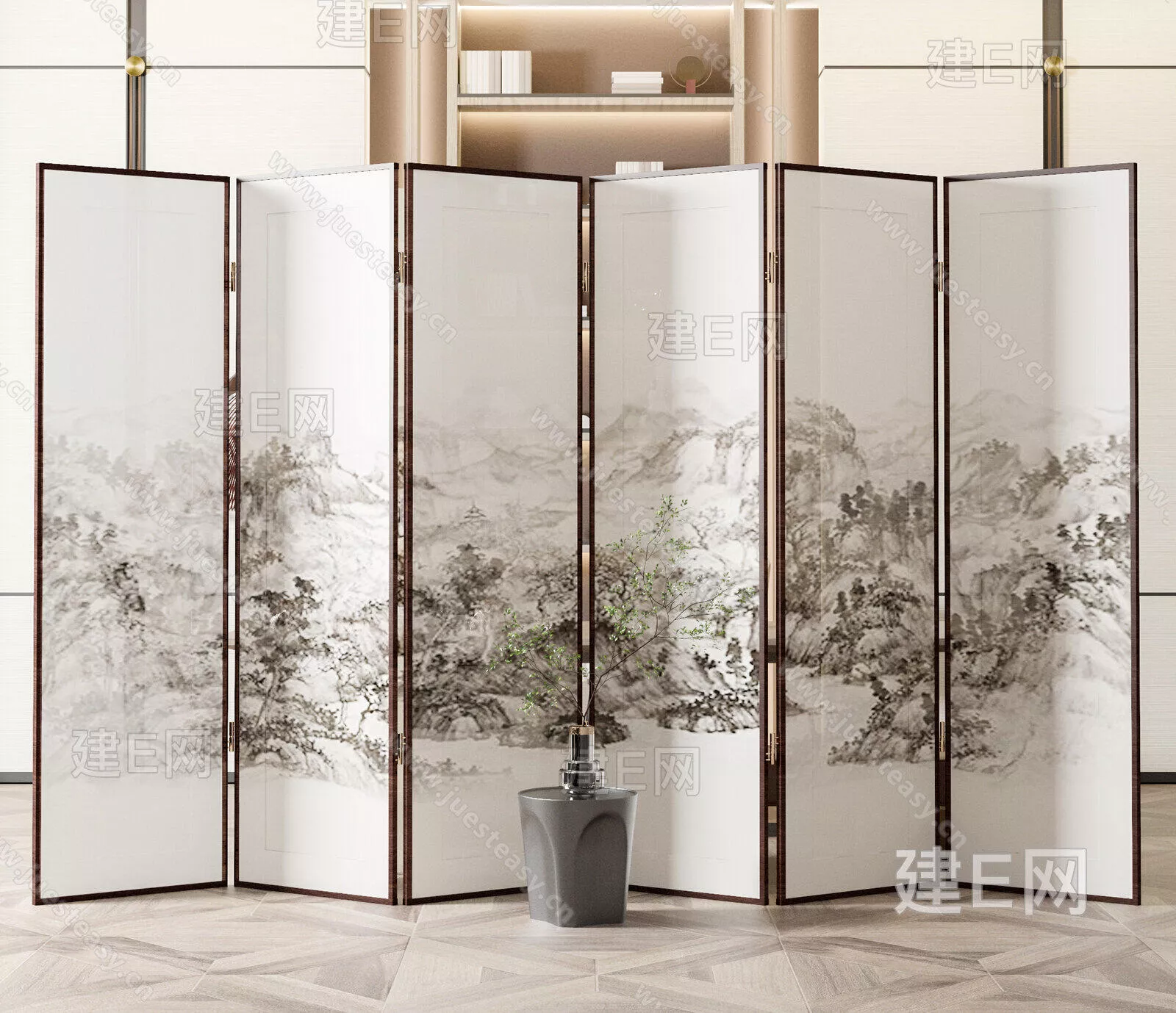 CHINESE PARTITION SCREEN - SKETCHUP 3D MODEL - ENSCAPE - 105924378