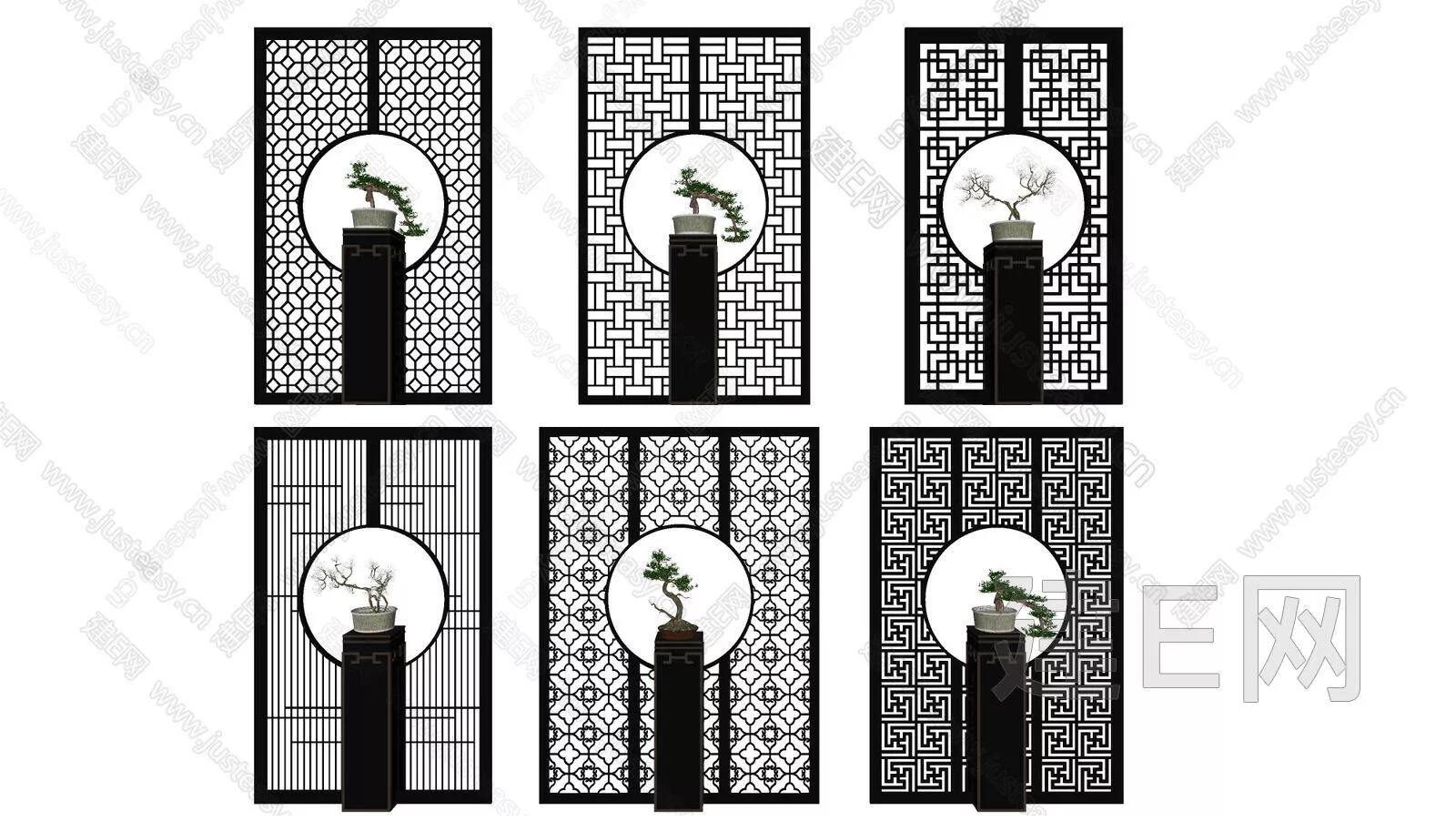 CHINESE PARTITION SCREEN - SKETCHUP 3D MODEL - ENSCAPE - 106250455