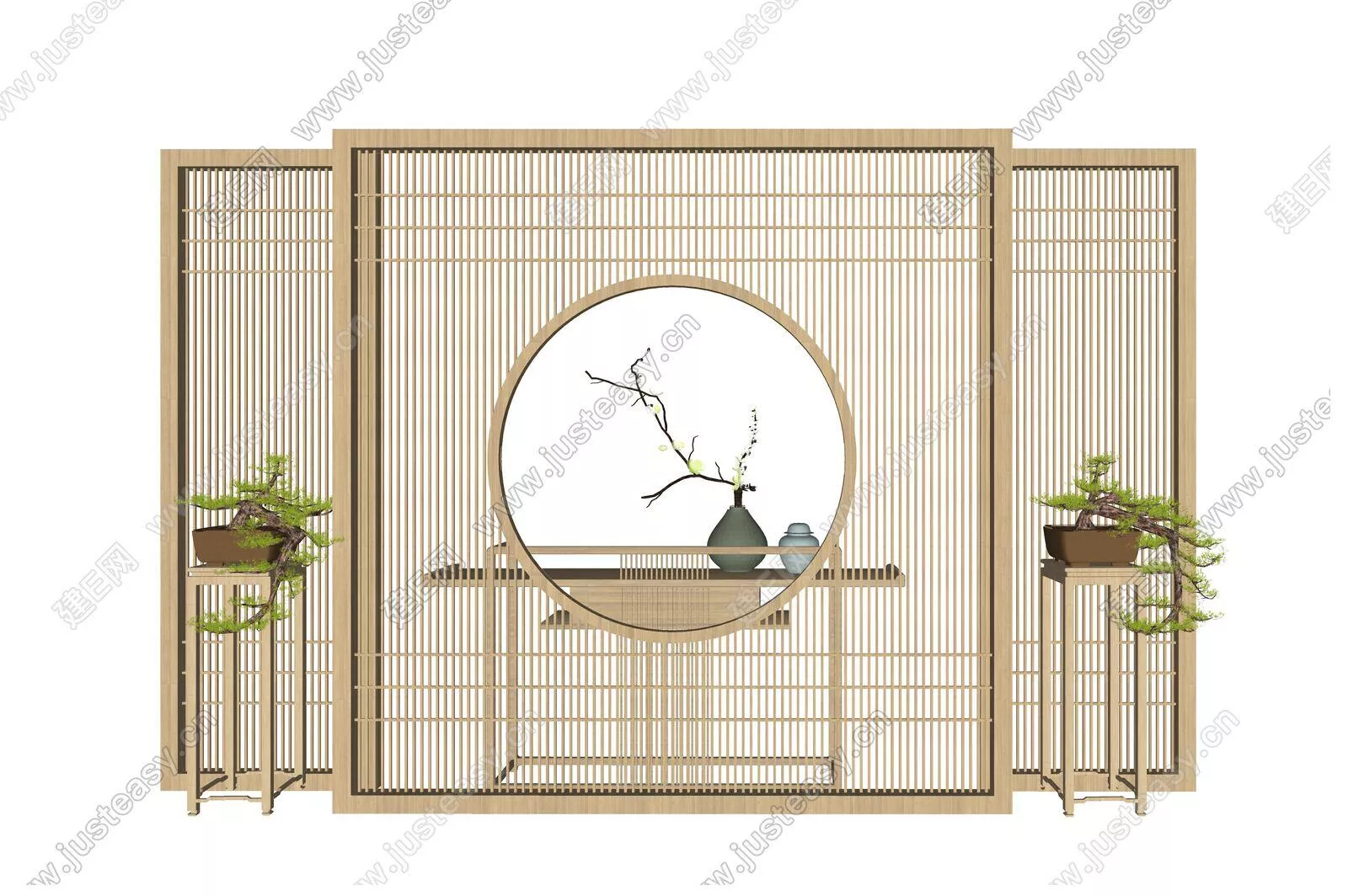 CHINESE PARTITION SCREEN - SKETCHUP 3D MODEL - ENSCAPE - 108937258