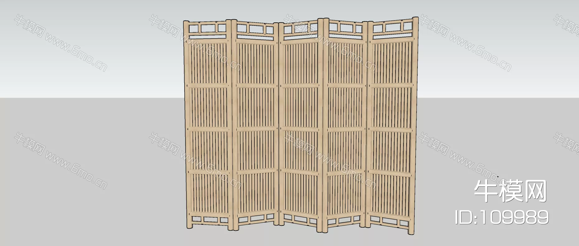 CHINESE PARTITION SCREEN - SKETCHUP 3D MODEL - ENSCAPE - 109989