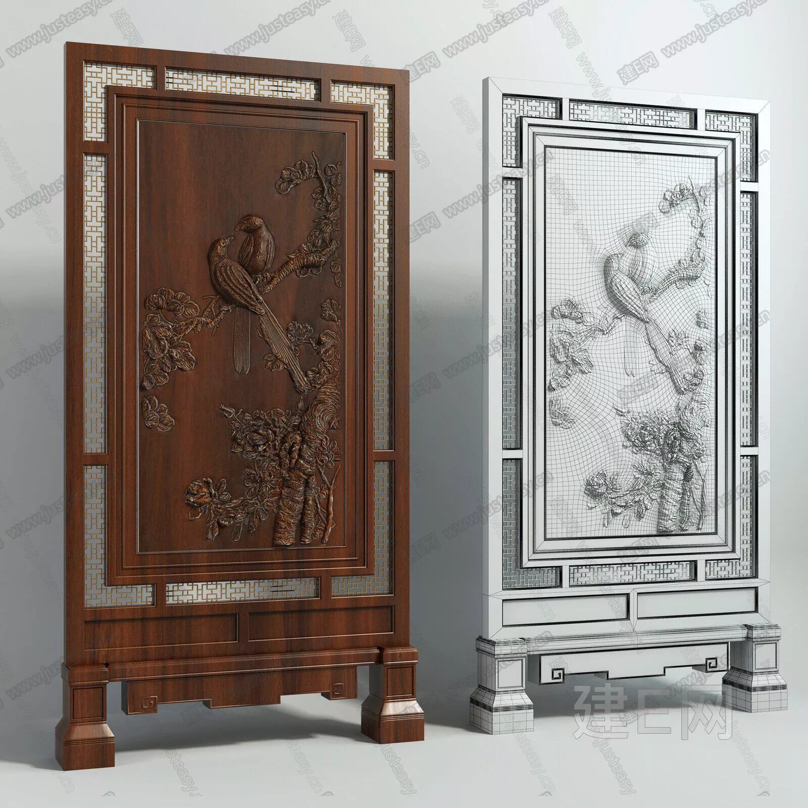 CHINESE PARTITION SCREEN - SKETCHUP 3D MODEL - ENSCAPE - 111430927