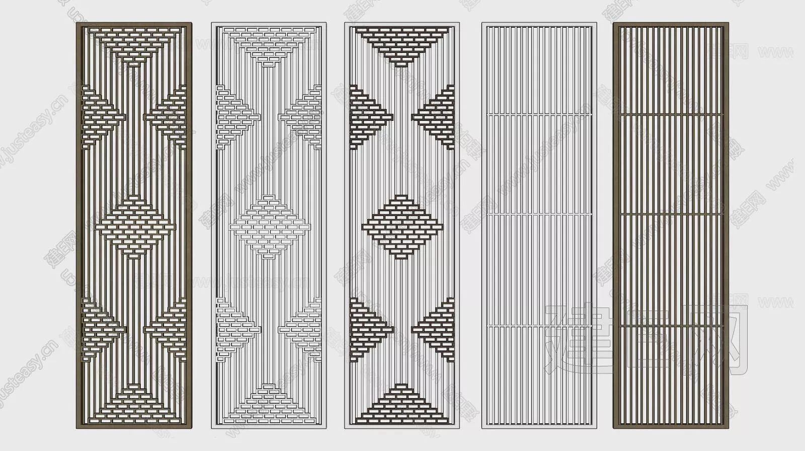 CHINESE PARTITION SCREEN - SKETCHUP 3D MODEL - ENSCAPE - 111755525