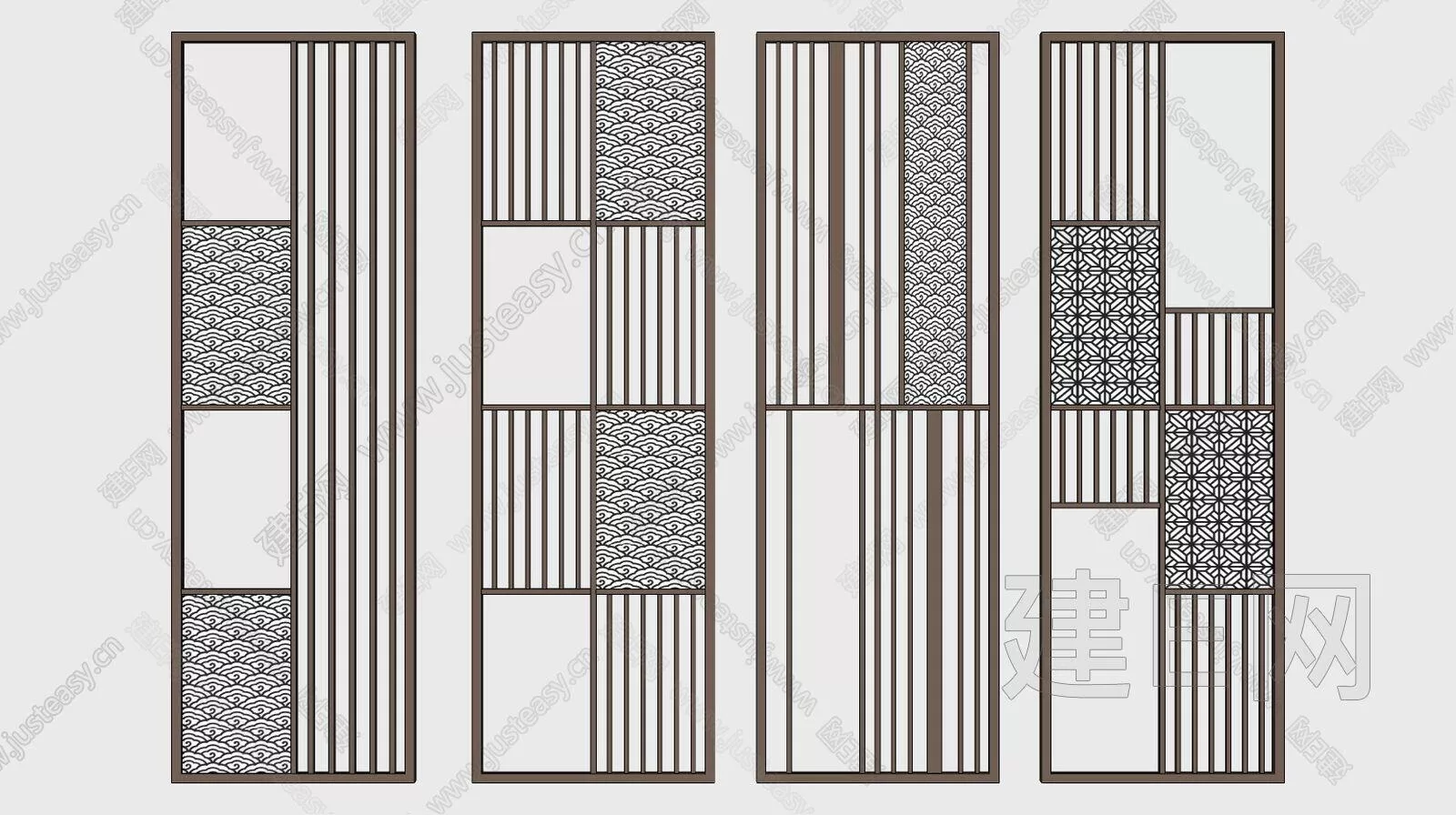 CHINESE PARTITION SCREEN - SKETCHUP 3D MODEL - ENSCAPE - 111755620