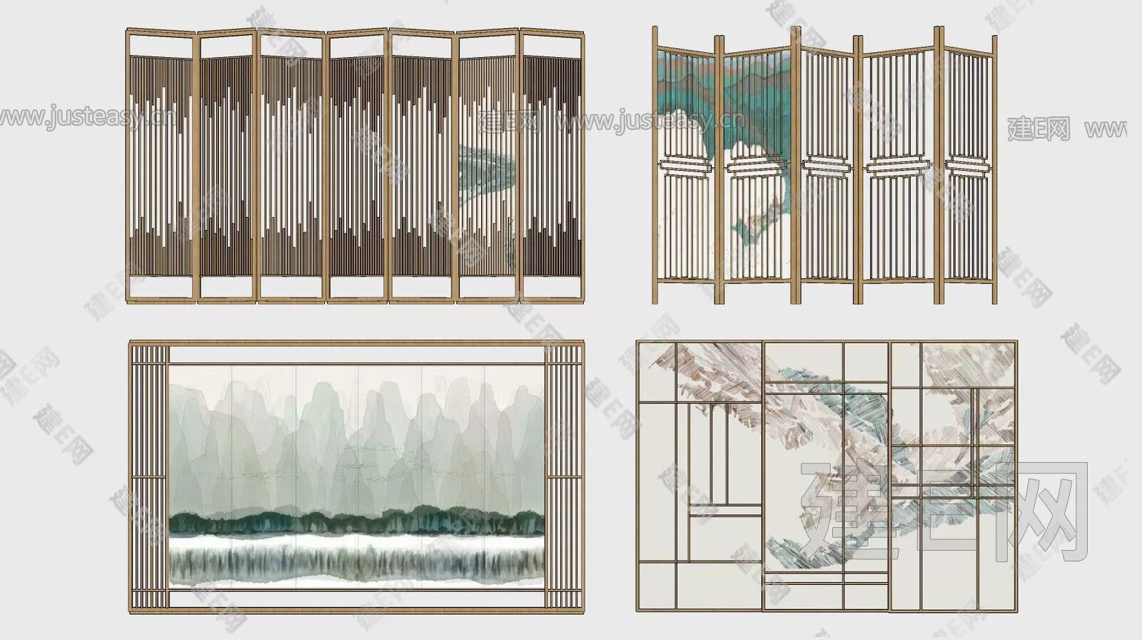 CHINESE PARTITION SCREEN - SKETCHUP 3D MODEL - ENSCAPE - 111755621